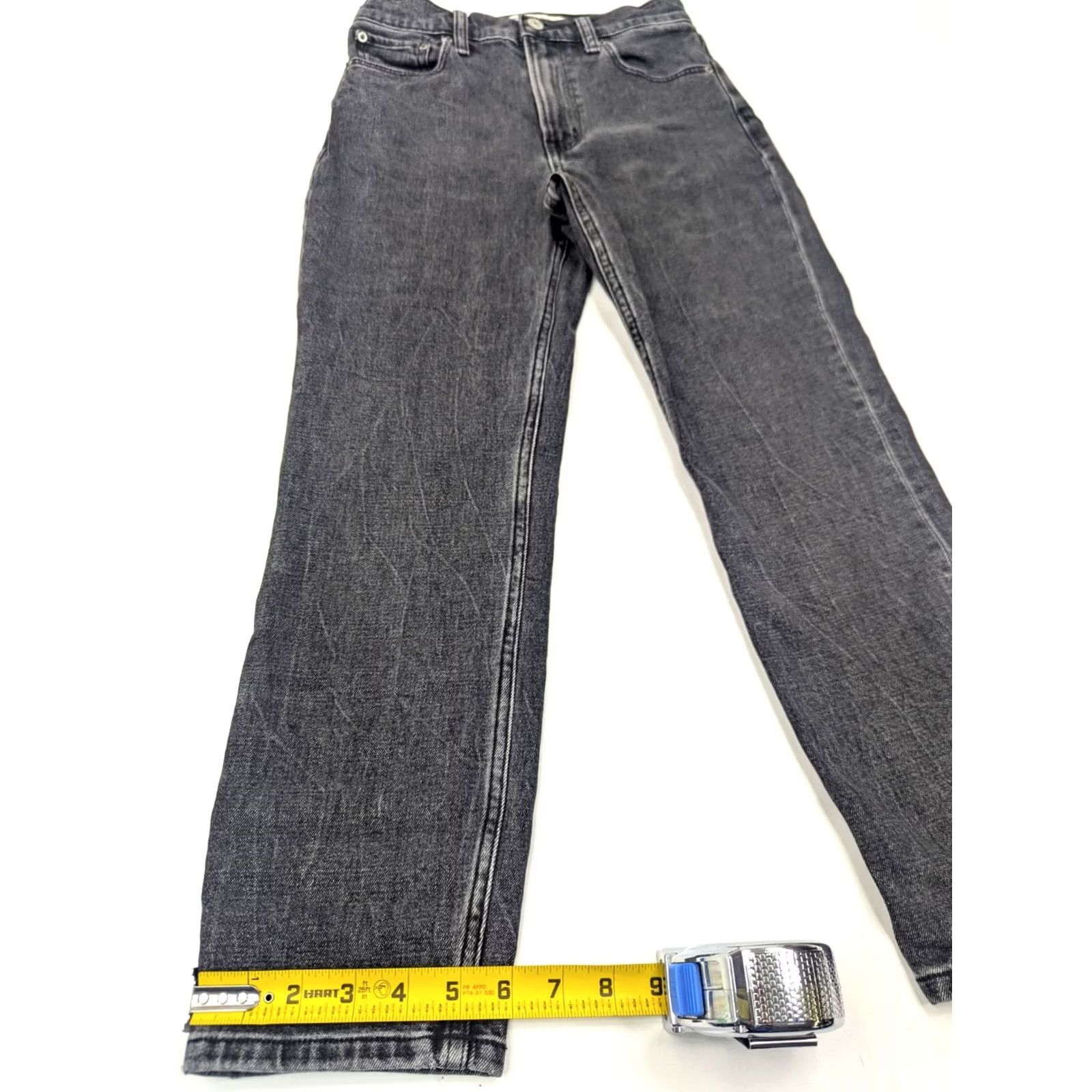 Abercrombie & Fitch Abercrombie & Fitch Jeans The Mom High Rise 00 24x24 Black Denim 5-Pocket Stretch Regular Women Size 24" / US 00 / IT 34 - 2 Thumbnail