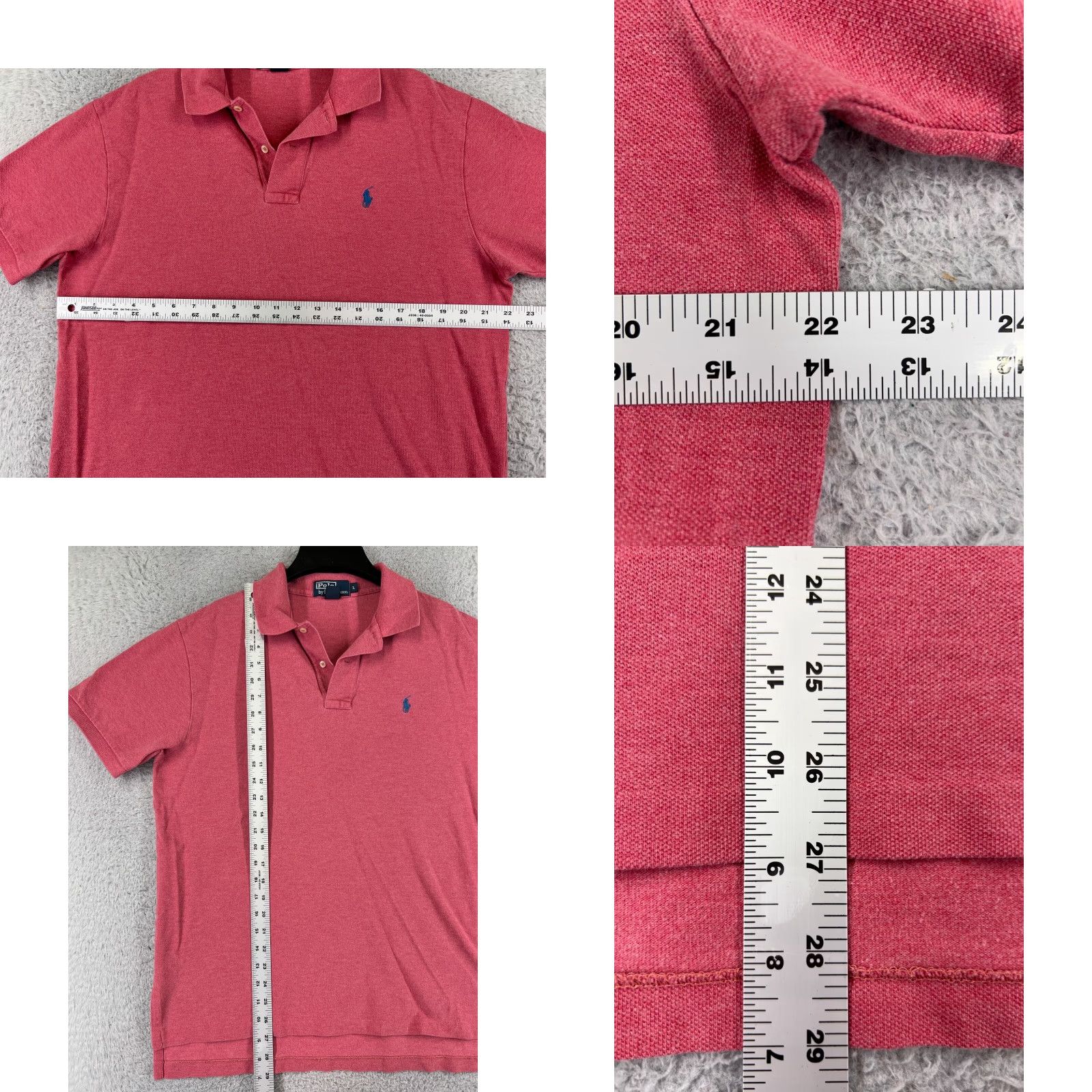 Ralph Lauren VINTAGE Ralph Lauren Polo Shirt Men Adult Large Red 100% Cotton Knit Golf Polo Shirt, Classic, Designer, Logo, Embroidered Size US L / EU 52-54 / 3 - 8 Thumbnail