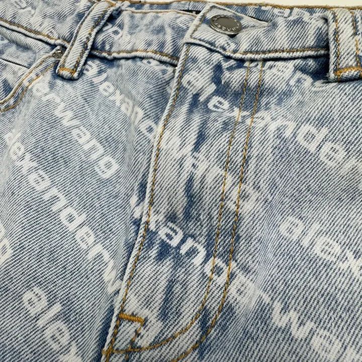 Alexander Wang Alexander Wang Logo Denim Shorts for Women - Size 25" / US 0 / IT 36 - 8 Thumbnail