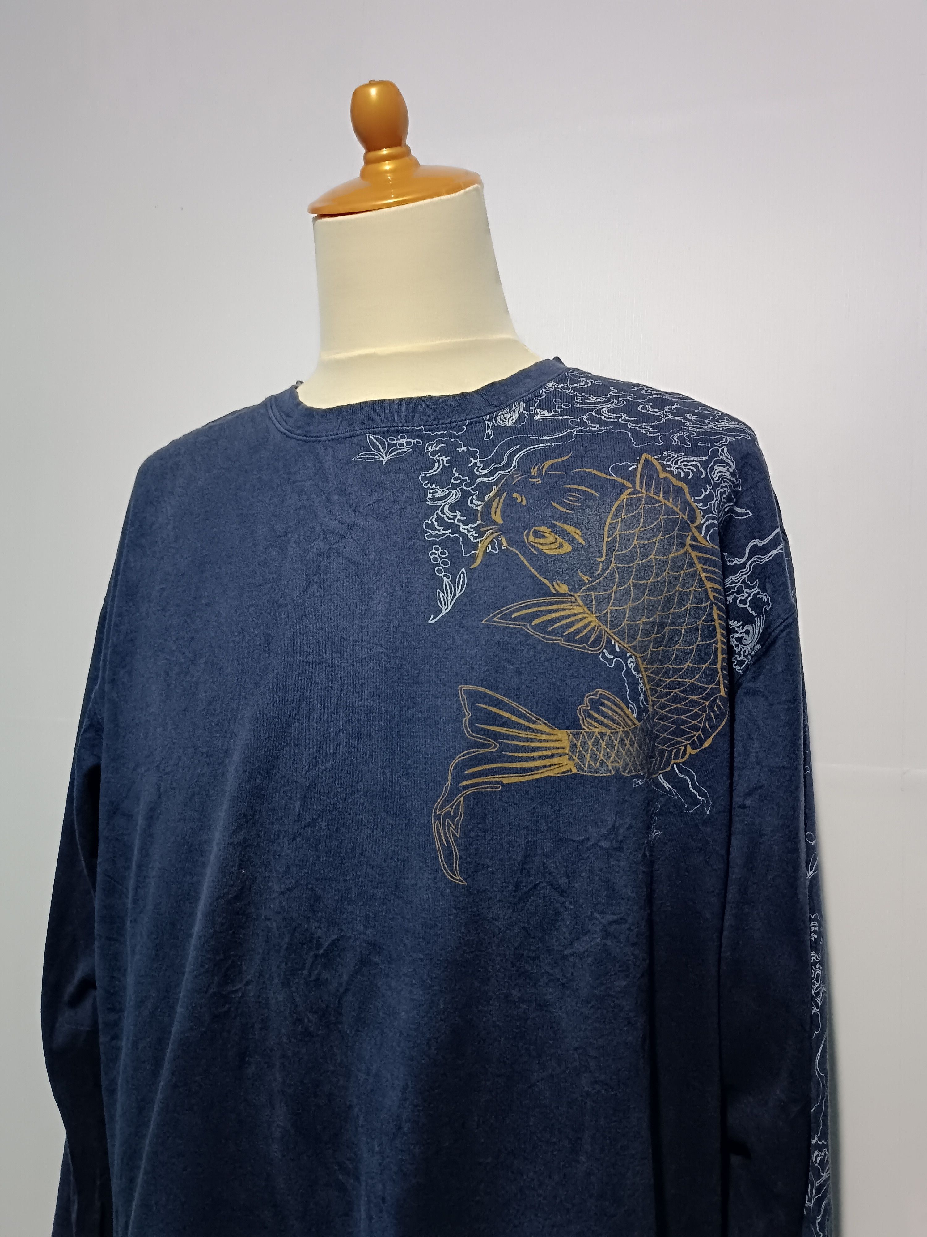 Japanese Brand Vintage Koi Fish Sukajan T-shirt Size US L / EU 52-54 / 3 - 2 Thumbnail