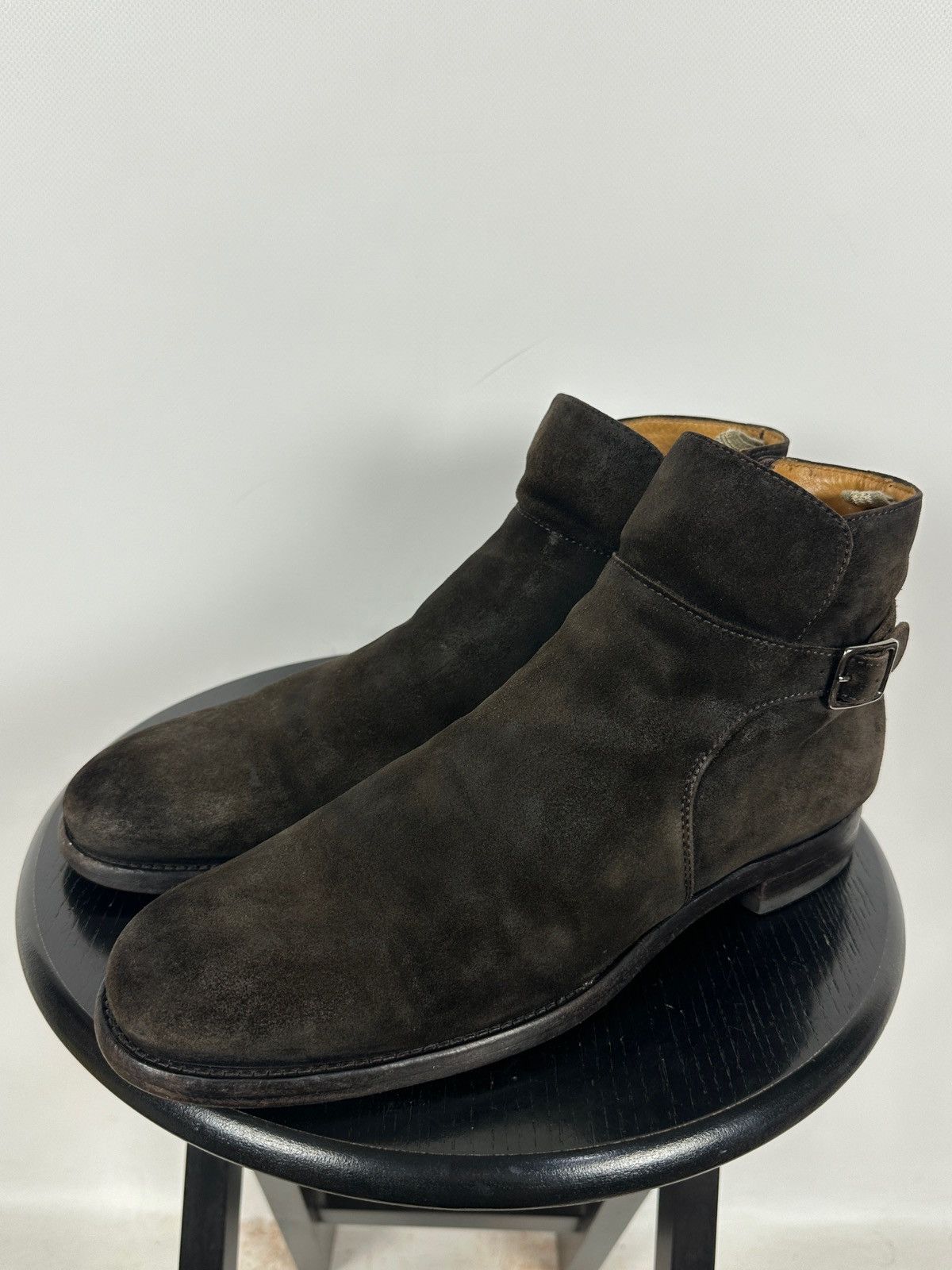 Officine Creative Officine Creative Brown Suede Biker Buckle Strap Boots Size US 10 / EU 43 - 6 Thumbnail