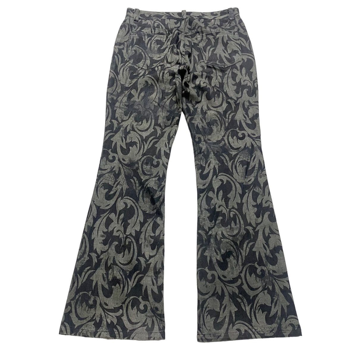 Japanese Brand BLACK PEACE NOW Tribal Coated Flare Pants Size US 28 / EU 44 - 2 Thumbnail