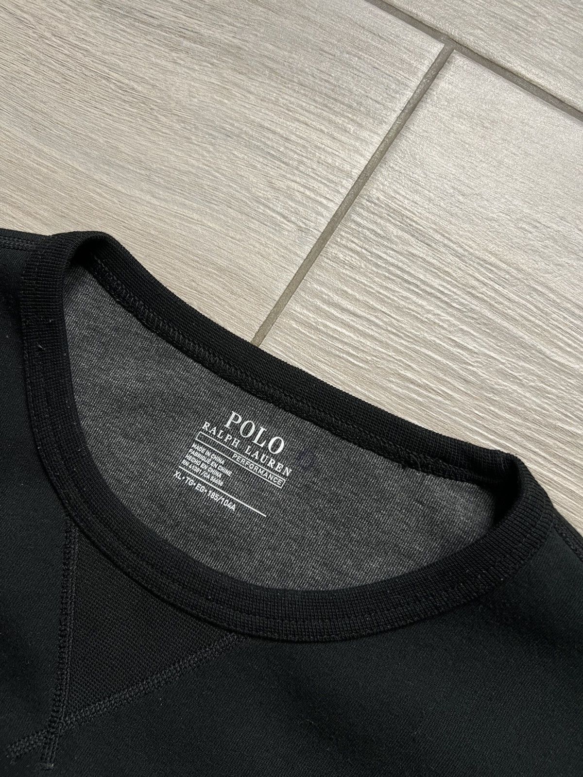 Polo Ralph Lauren × Vintage Vintage Boxy Polo Ralph Lauren Sweatshirt Black Oversized Size US XL / EU 56 / 4 - 4 Thumbnail