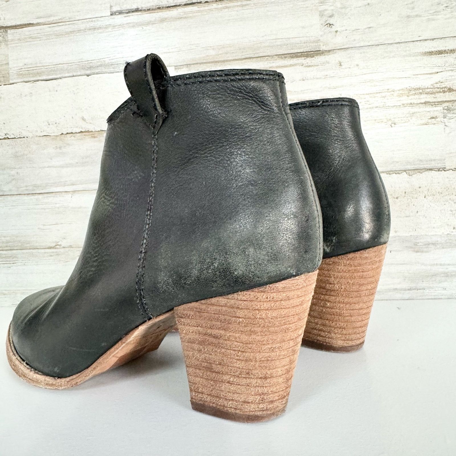 Madewell Madewell The Billie Black Side Zipper Leather Ankle Bootie 8 Size US 8 / IT 38 - 2 Thumbnail