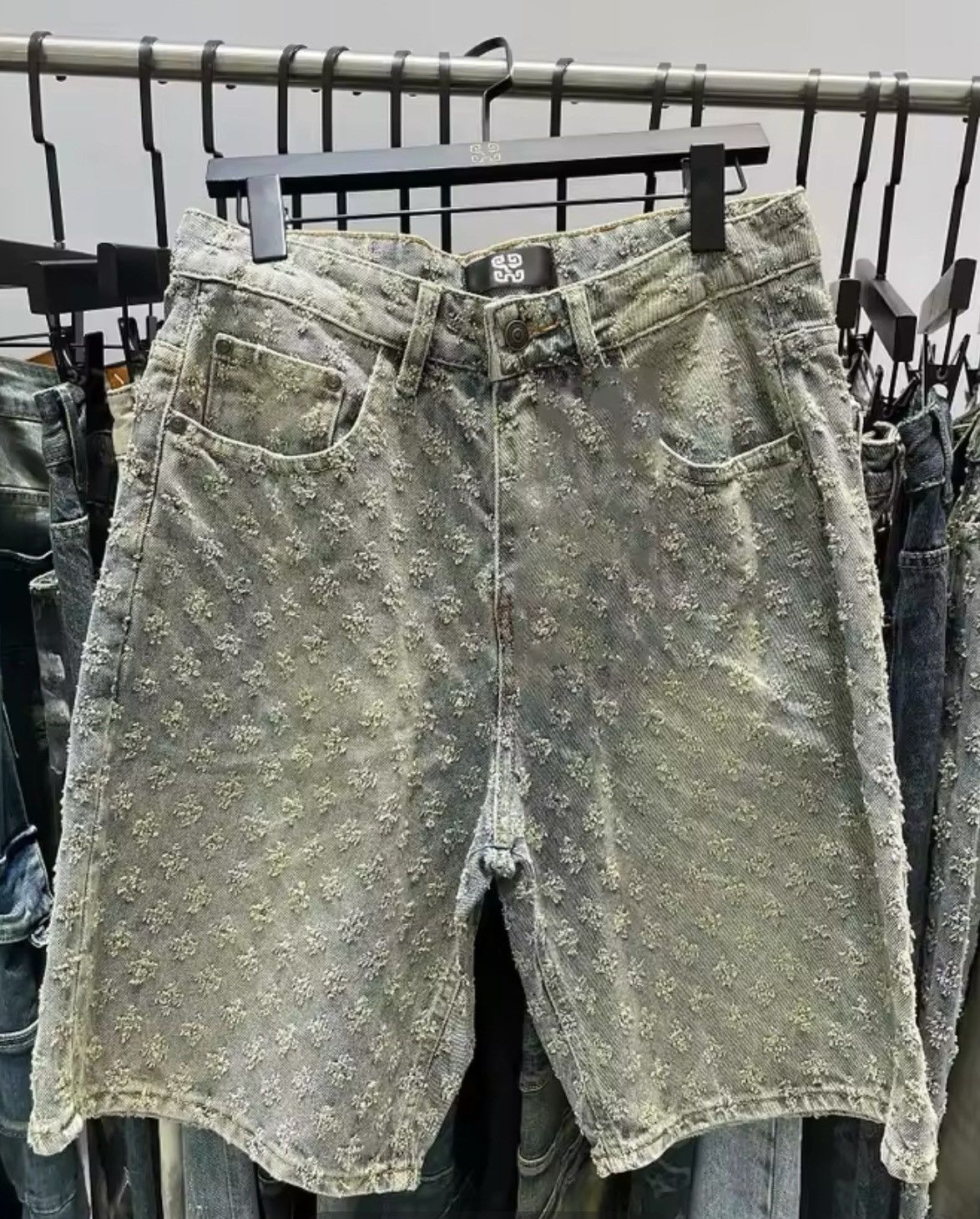Japanese Brand × Jean Distressed Men Denim Short Niches Design Tide Short Size US 34 / EU 50 - 1 Thumbnail