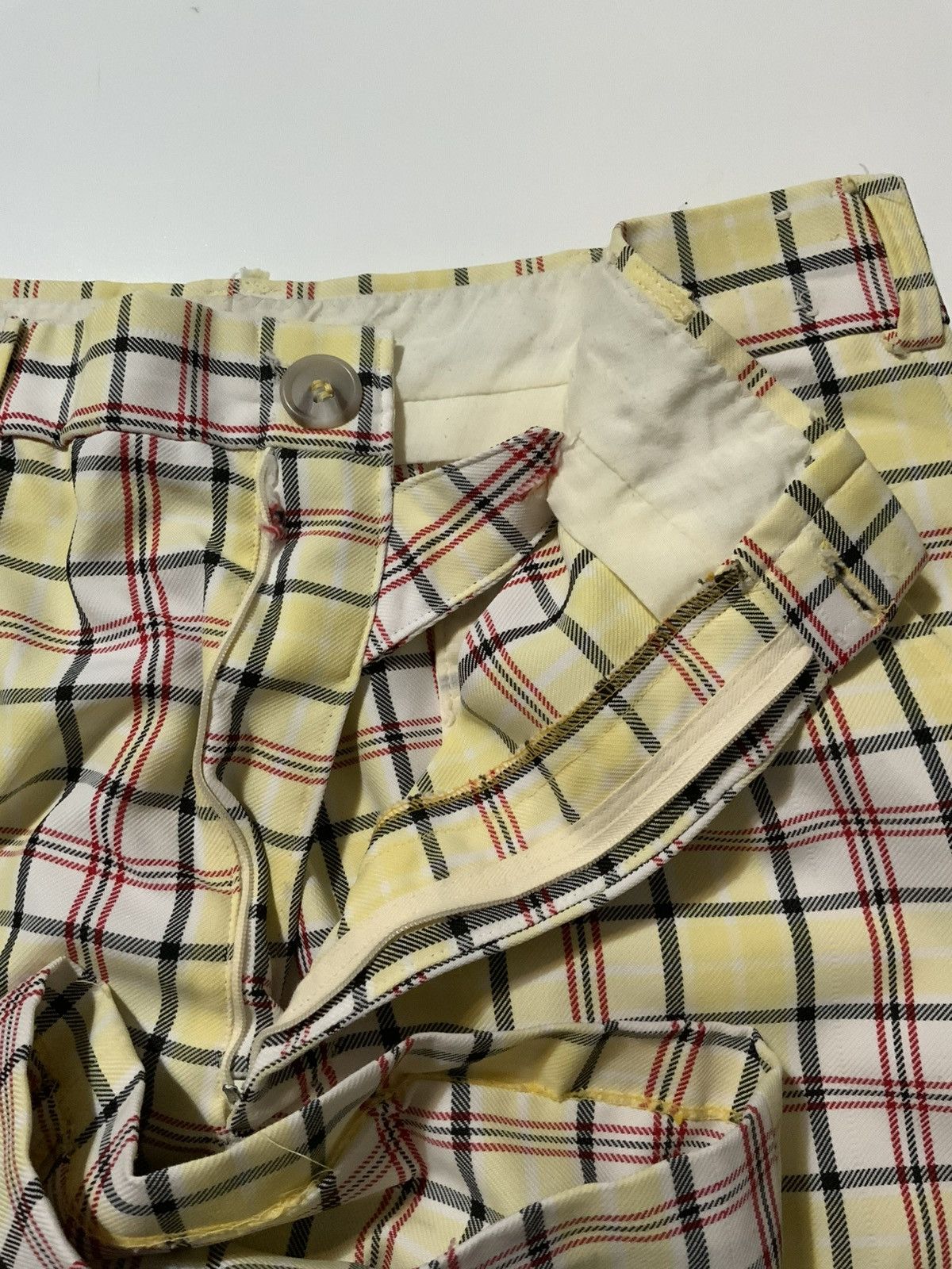 Vintage Vintage 60s 70s Media Plaid Cuffed Disco Mod Wide Leg Pants Size US 38 / EU 54 - 7 Thumbnail