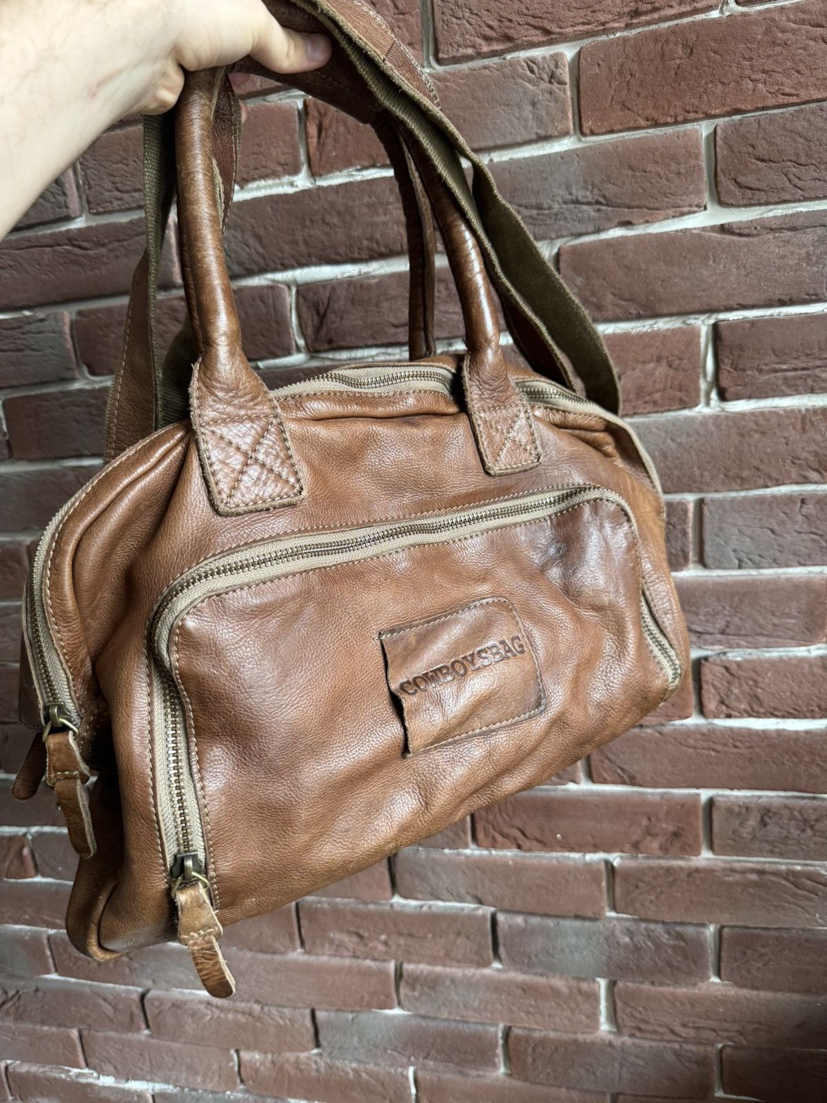 Genuine Leather Vintage Cowboysbag Leather Crossbody/Shoulder Big Bag Size ONE SIZE - 2 Thumbnail