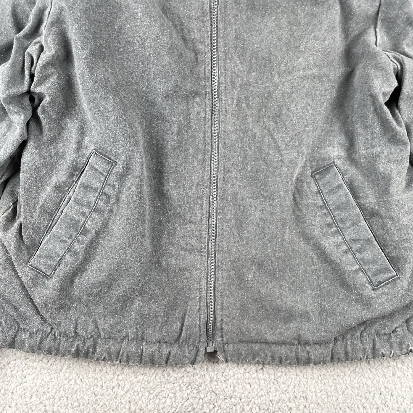 Vintage VINTAGE Reversible Bomber Jacket Gray Women’s Small 4 Pocket Mid-Length Lining Acrylic 90s 80s Retro Warm Cozy City Women UTF Size S / US 4 / IT 40 - 4 Thumbnail