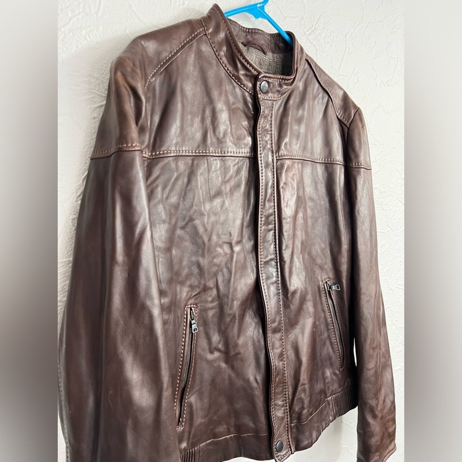 Etro Etro Men's Lambskin Biker Bomber Jacket US XL Made in Italy Size US XL / EU 56 / 4 - 4 Thumbnail