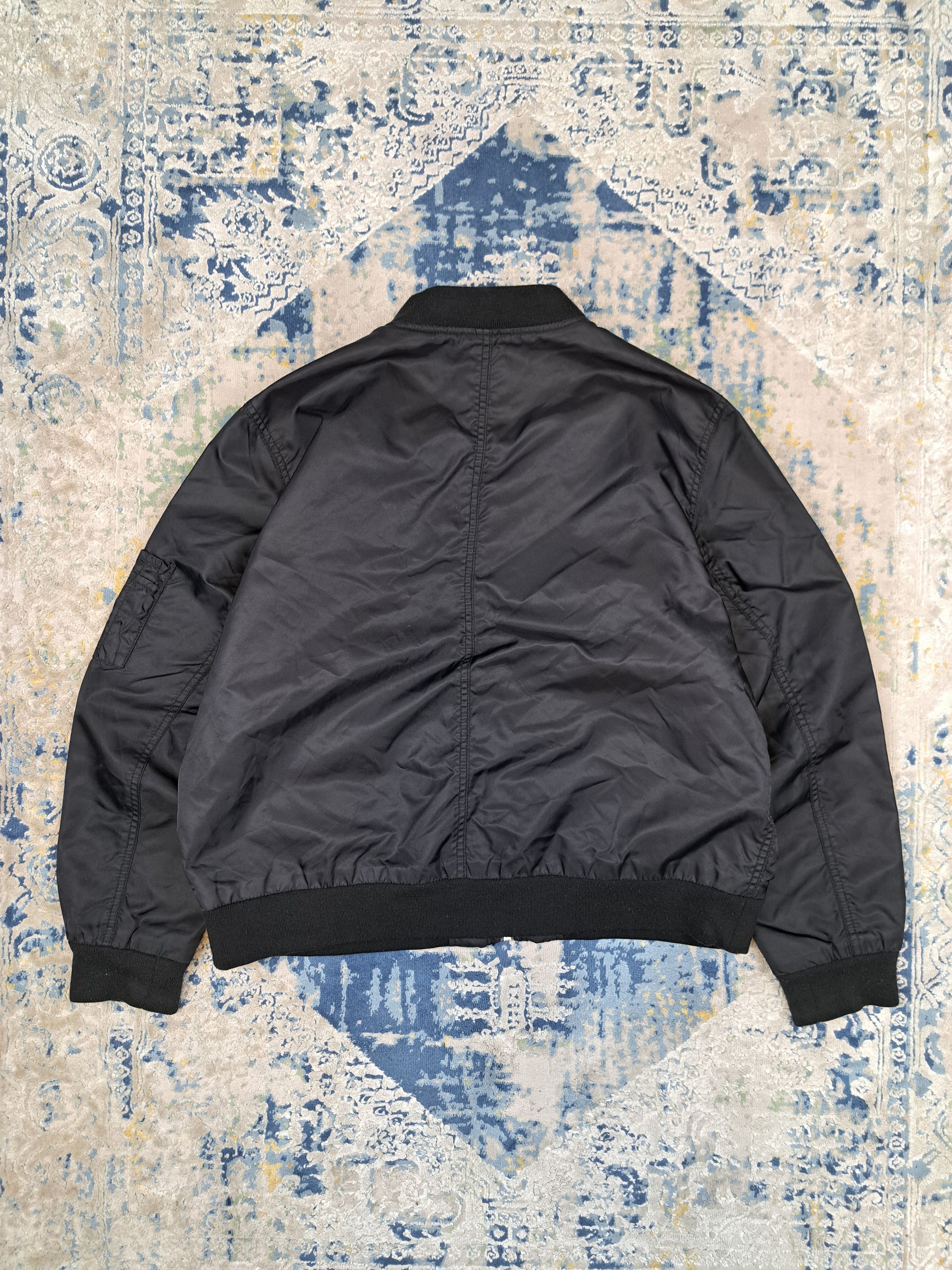 Vintage MA 1 Bomber Jacket Full Black Boxy Fit Kanye West Style Size US XL / EU 56 / 4 - 4 Thumbnail