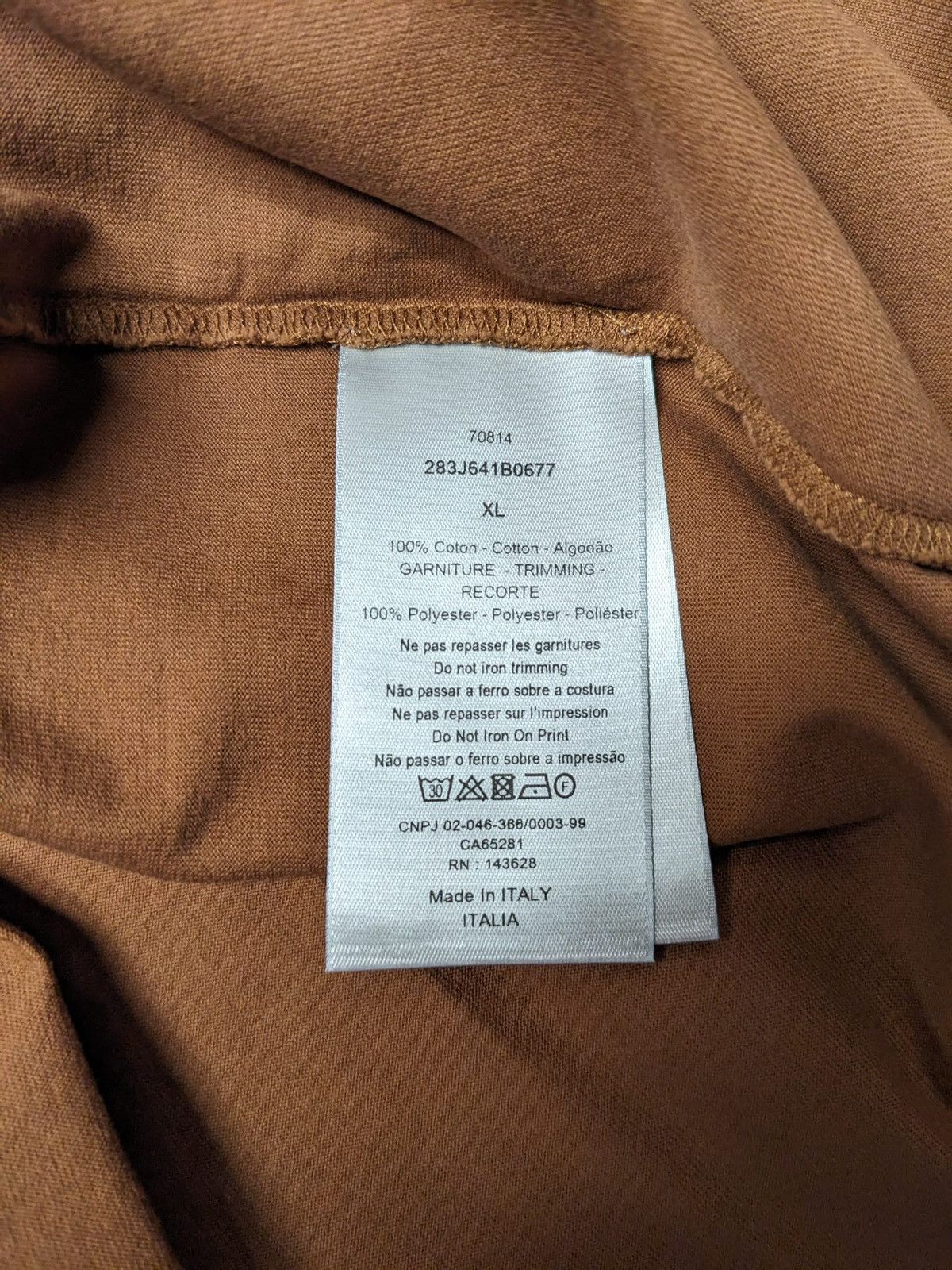 Dior CHRISTIAN DIOR X CACTUS JACK OVERSIZED T-SHIRT XL BROWN Size US XL / EU 56 / 4 - 7 Thumbnail