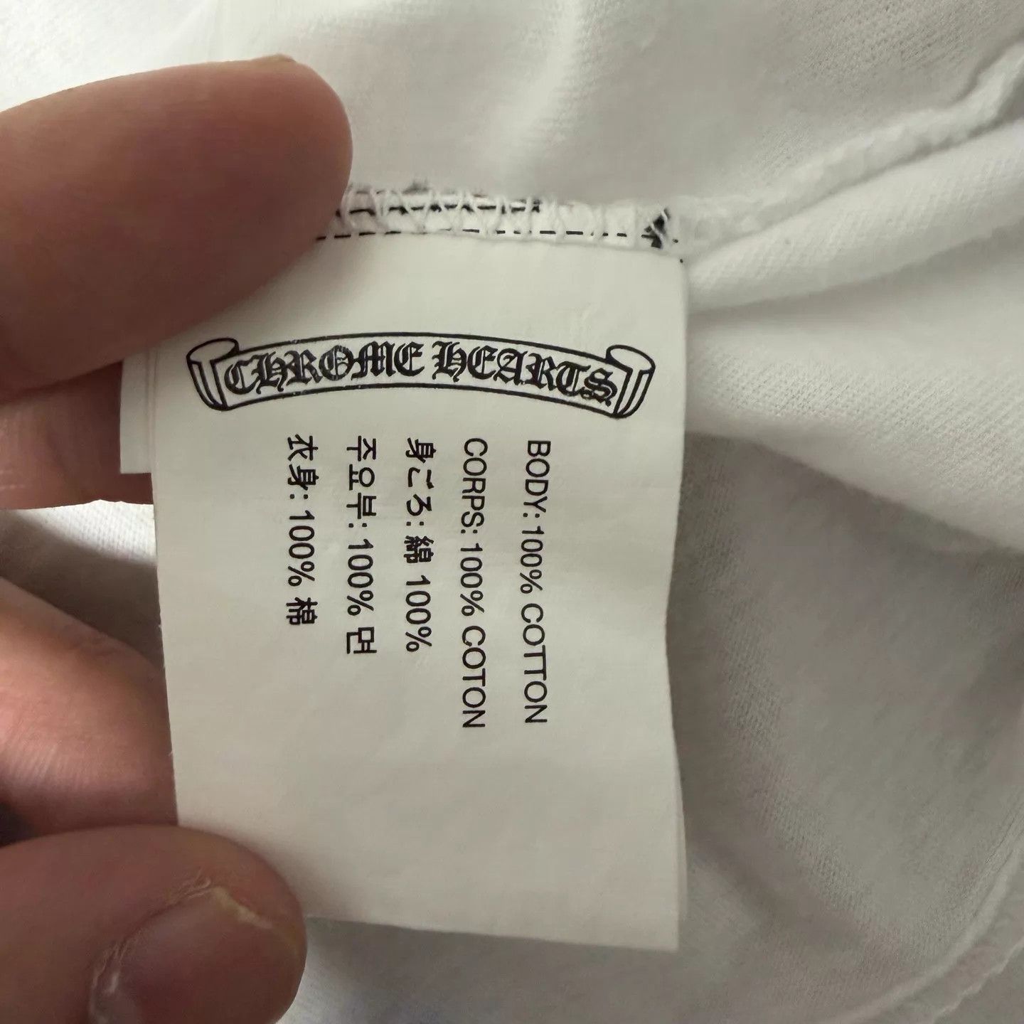 Chrome Hearts CH White Miami Limited LS Blue Sanskrit Collar & Sleeves Size US M / EU 48-50 / 2 - 4 Thumbnail