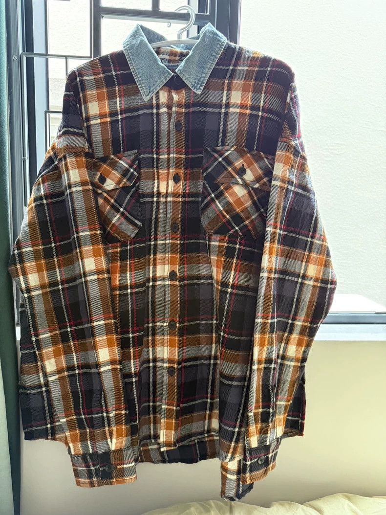 Fear of God Fear of God Classic flannel denim collar yellow plaid shir Size US M / EU 48-50 / 2 - 1 Thumbnail