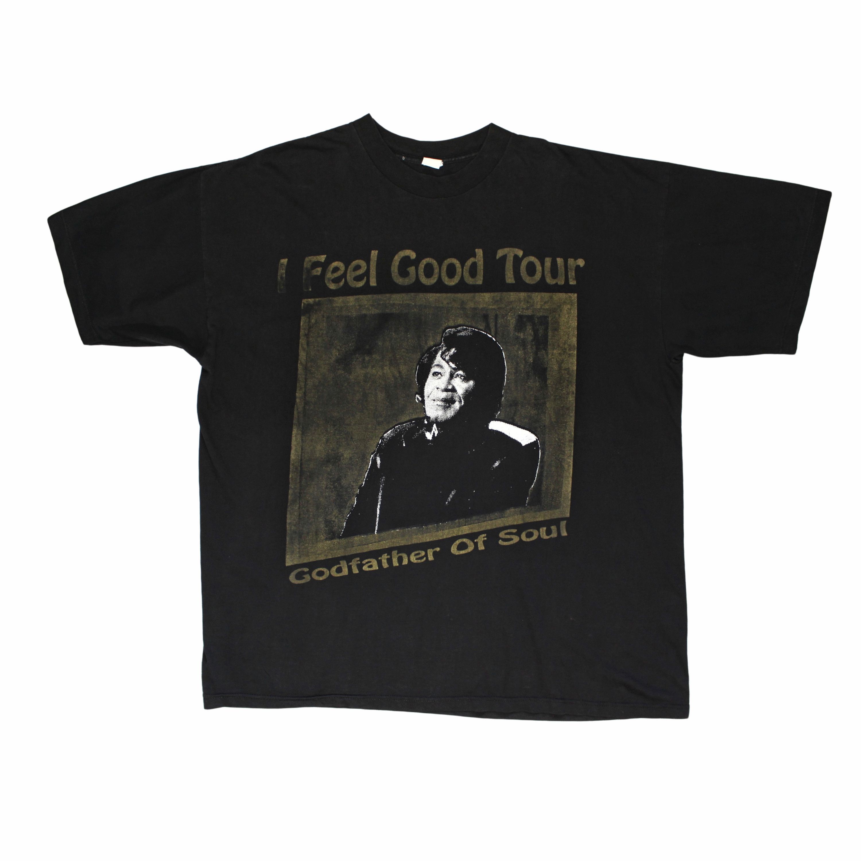 Image of Vintage 1996 James Brown Feel Good Tour T-Shirt in Vintage Black, Men's (Size 2XL)