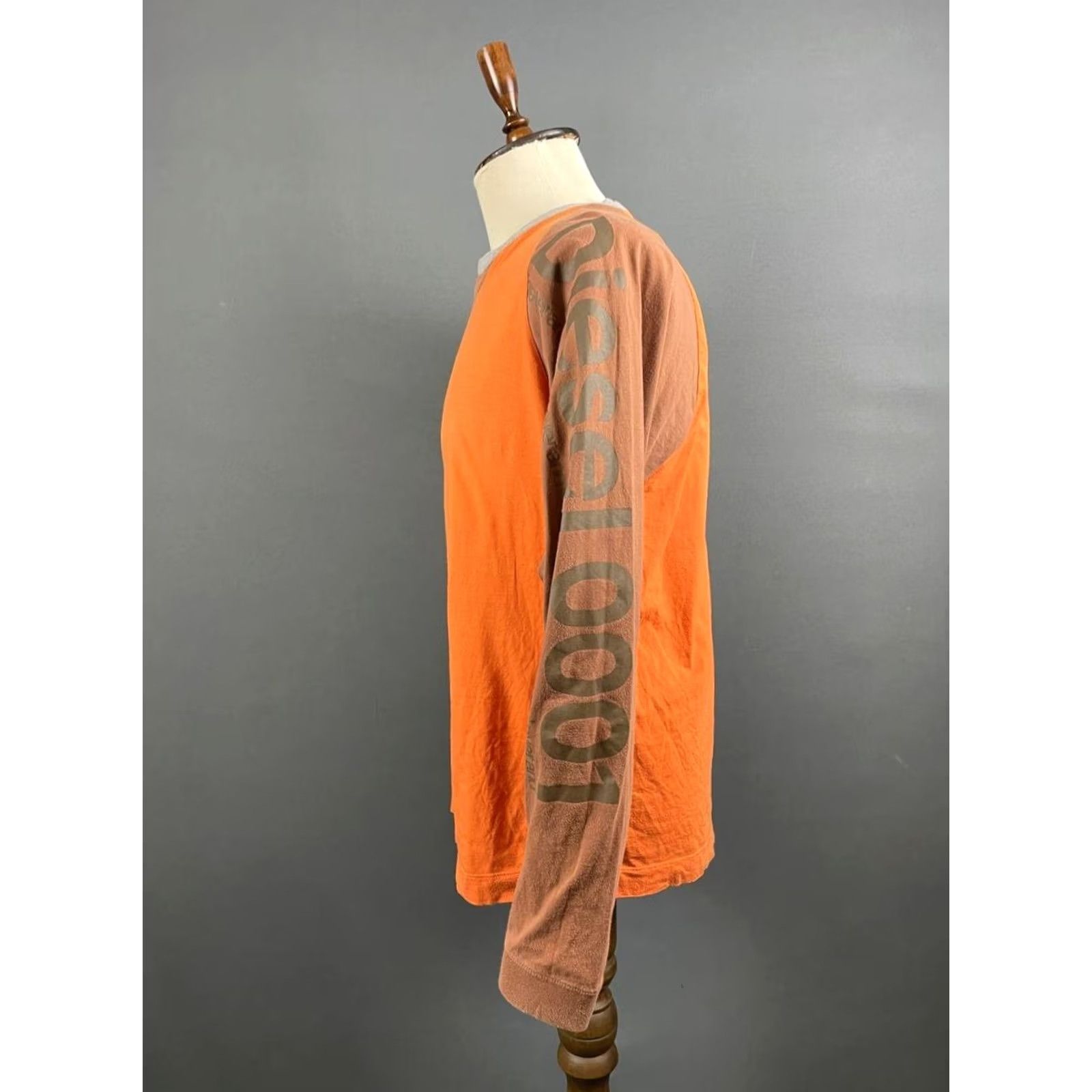 Diesel Diesel T-Shirt Size 2XL Orange Mens Russet Cotton Long Sleeve Pieced Pullover Size US XXL / EU 58 / 5 - 7 Thumbnail