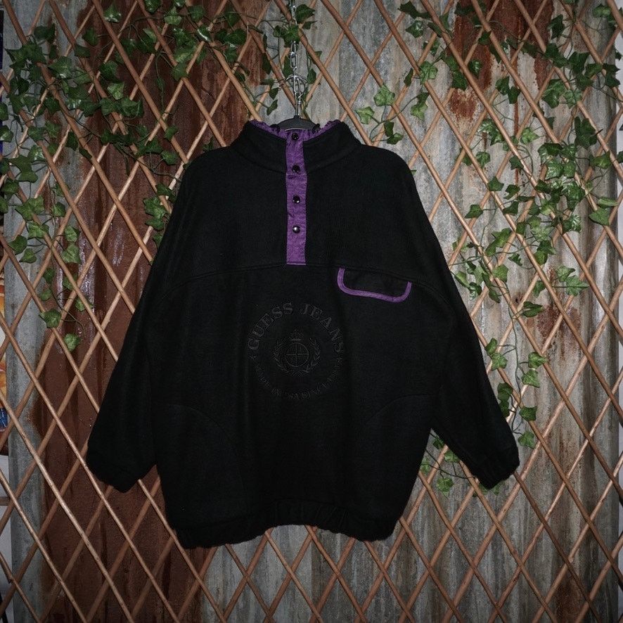 Guess Large - Vintage Y2K Guess jeans embroider fleece sweatshirt Size US L / EU 52-54 / 3 - 1 Thumbnail