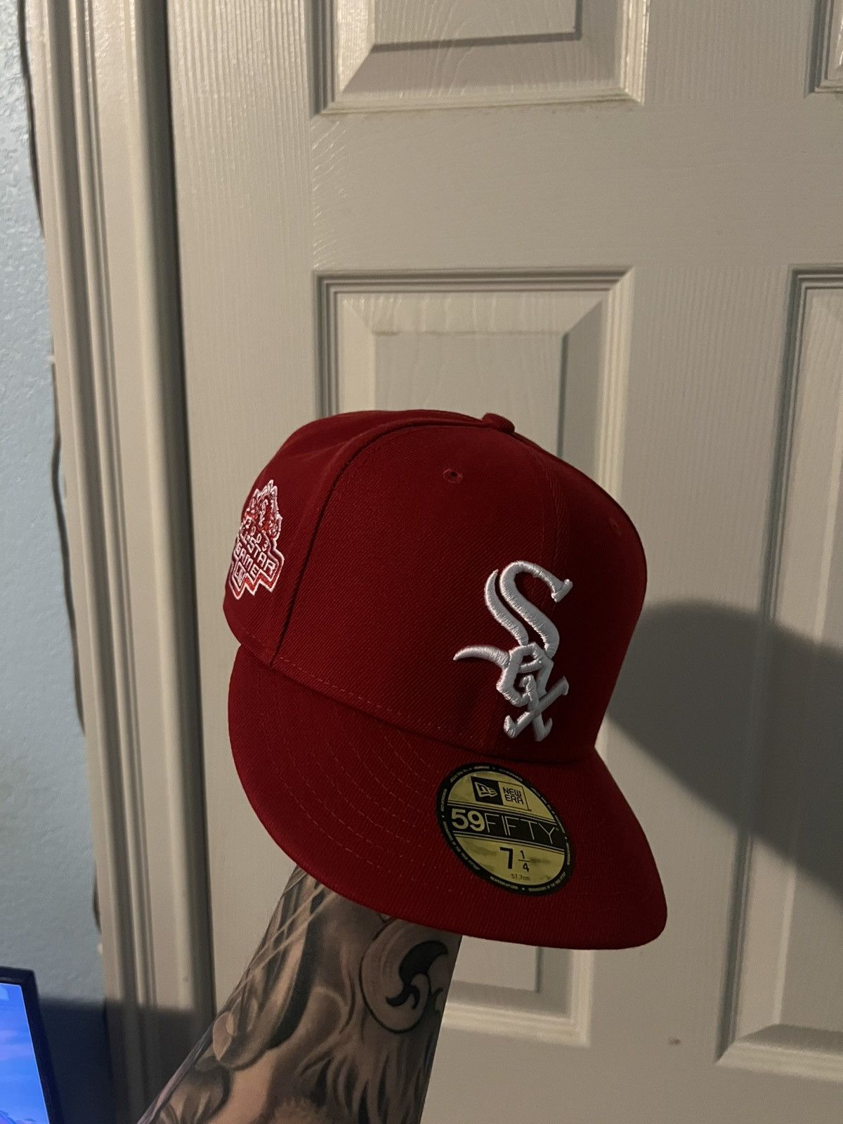 New Era Chicago White Sox Red Fitted Hat All star Patch Size 30 - 1 Thumbnail