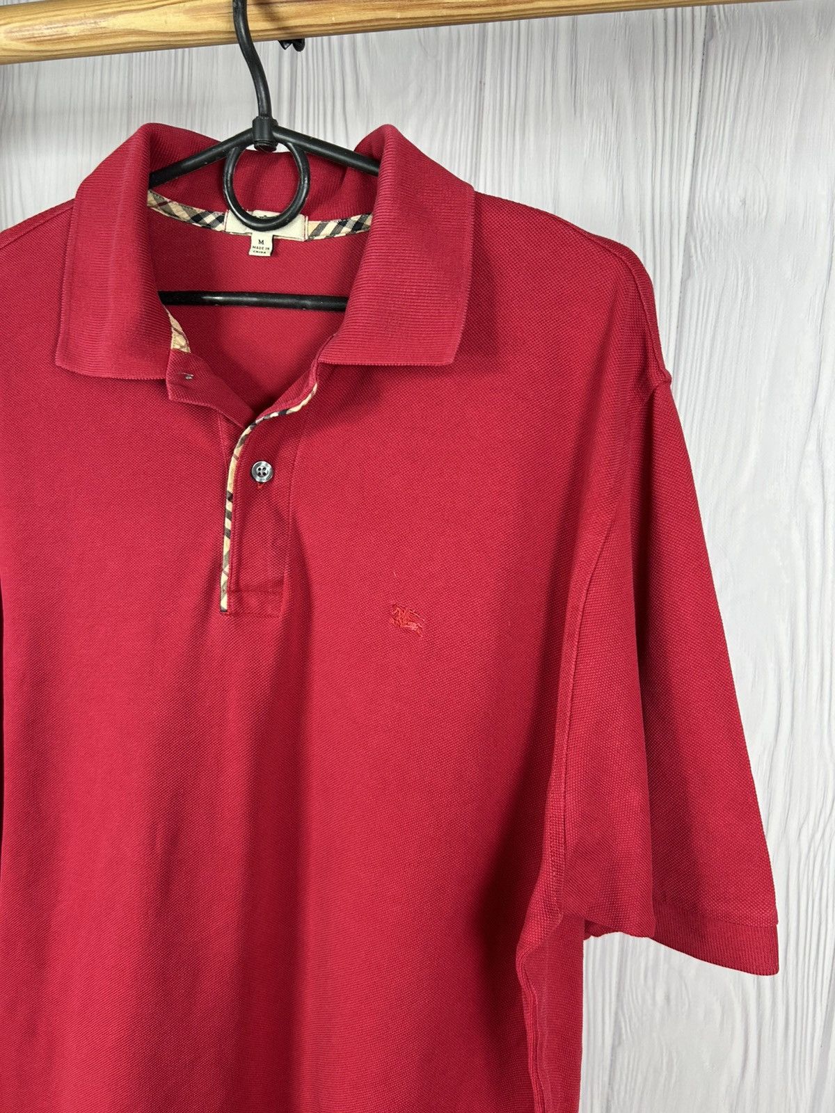Burberry Burberry London Nova Check Red Polo Shirt Size M Size US M / EU 48-50 / 2 - 3 Thumbnail
