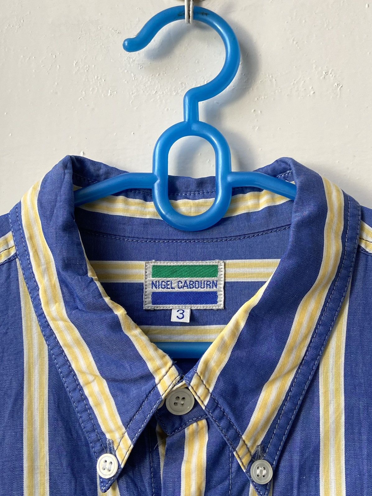 Nigel Cabourn NIGEL CABOURN Blue Striped Shirt Size US XL / EU 56 / 4 - 15 Thumbnail