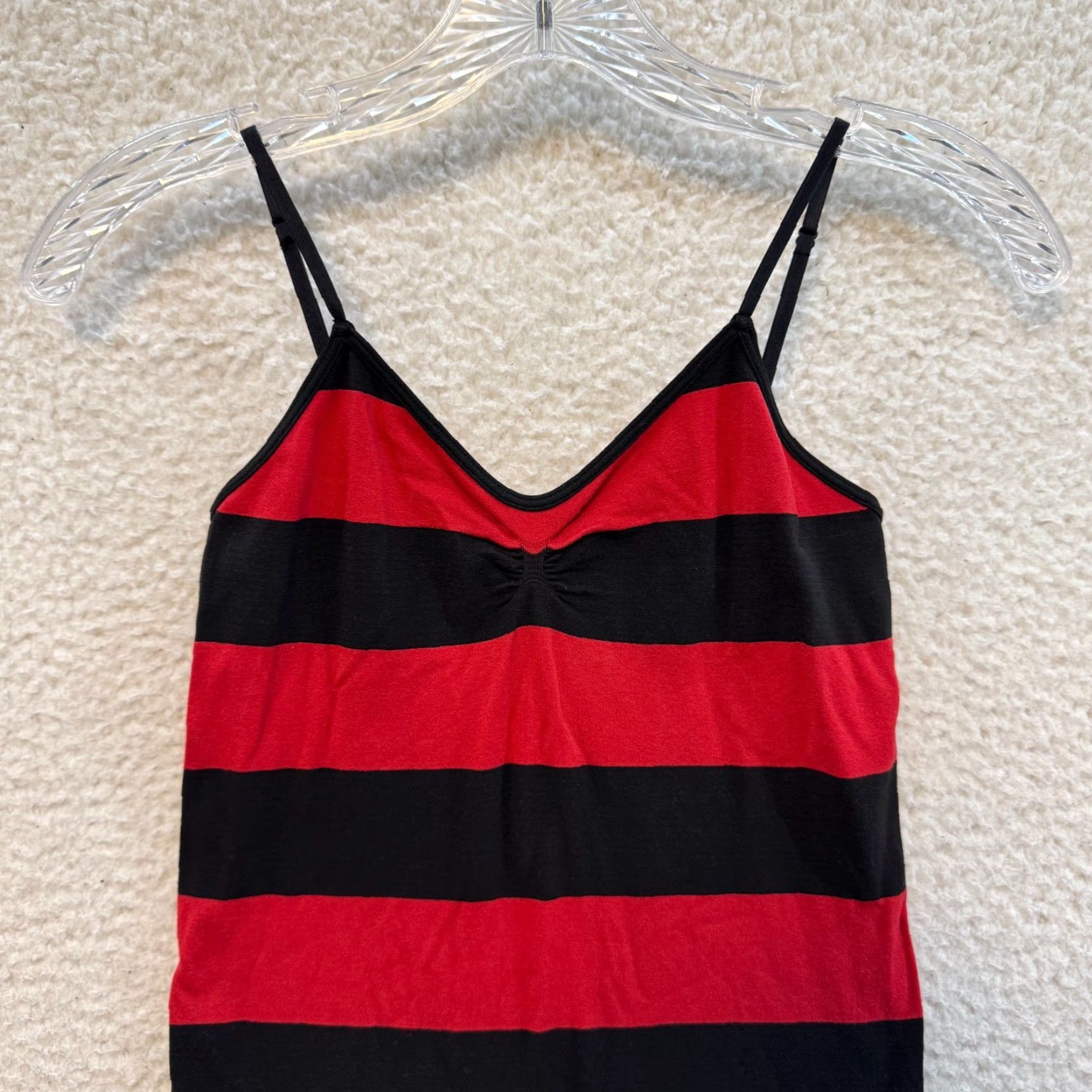 Vintage VINTAGE Y2K Red Striped Camisole Tank Top S/M Goth Punk Shirt Girls Womens Size S / US 4 / IT 40 - 3 Thumbnail