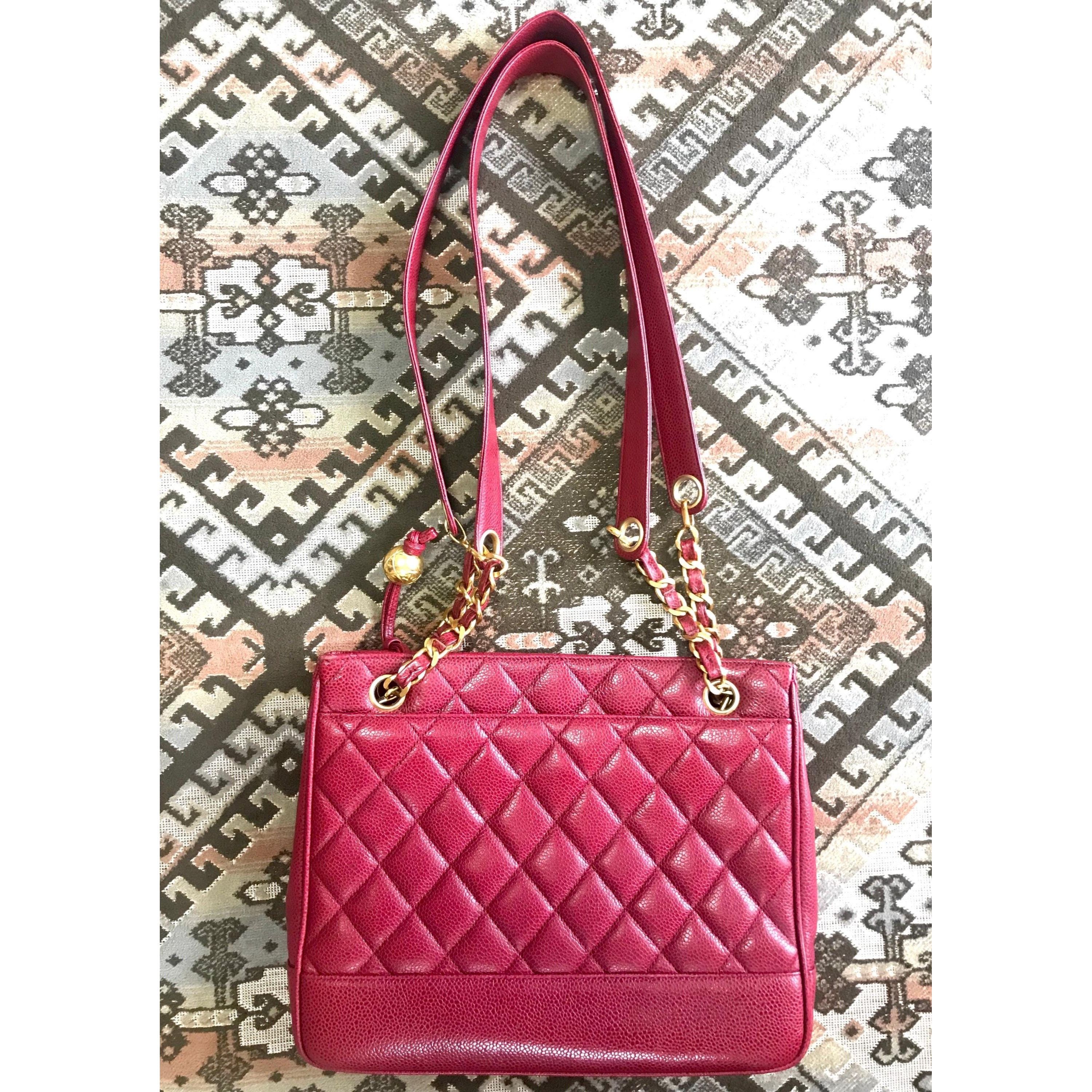 Chanel Vintage CHANEL cherry red caviar matelasse shoulder bag Size ONE SIZE - 3 Thumbnail