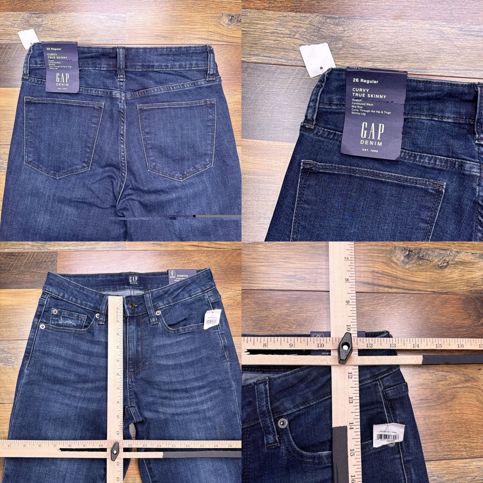 Gap Gap Jeans Womens 26 Slim Skinny Mid Rise Stretch Denim 5-Pocket Blue Vintage No N/A Size 26" / US 2 / IT 38 - 8 Thumbnail