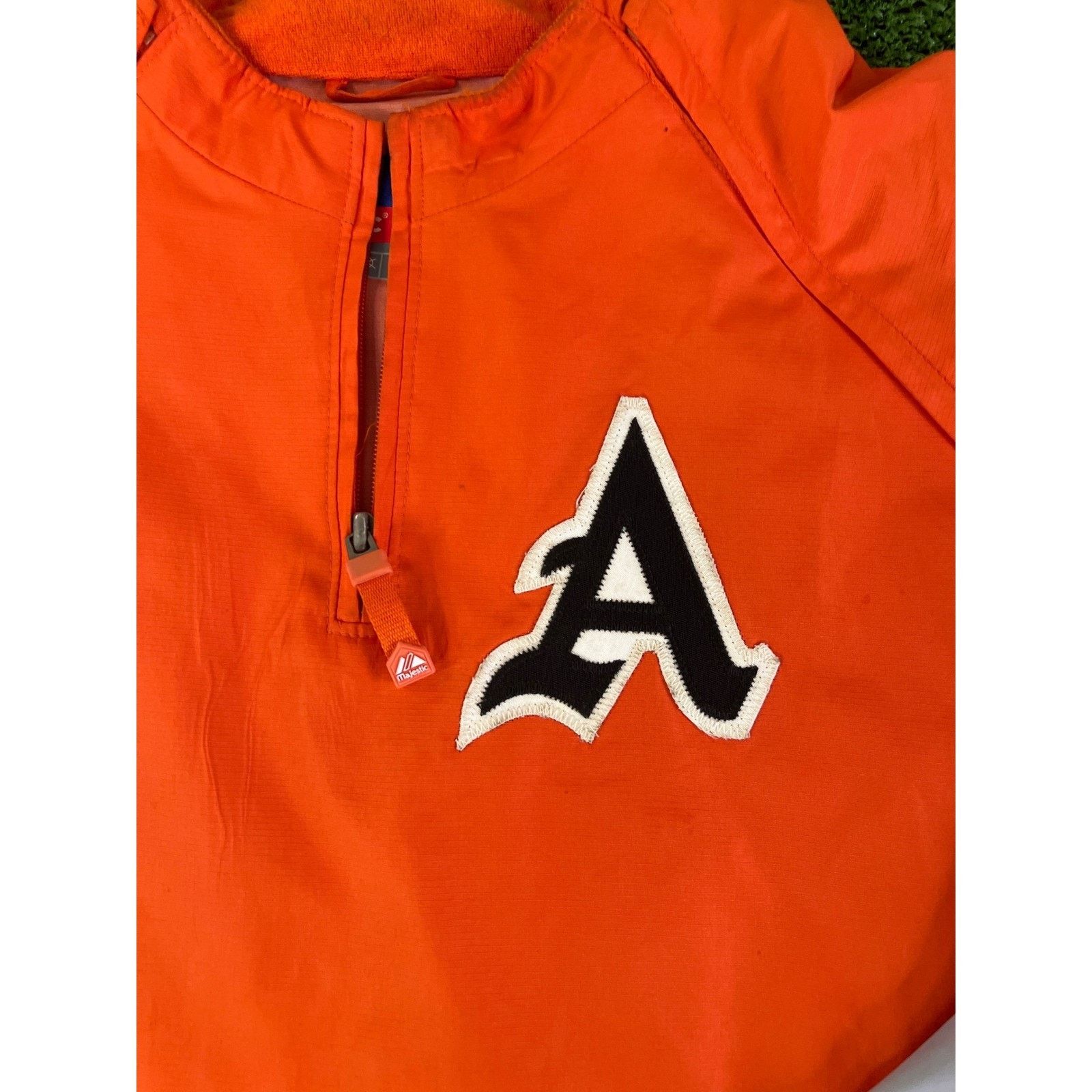 Majestic Majestic MLB Athletics Batting Jacket Mens LG Orange Size US L / EU 52-54 / 3 - 3 Thumbnail