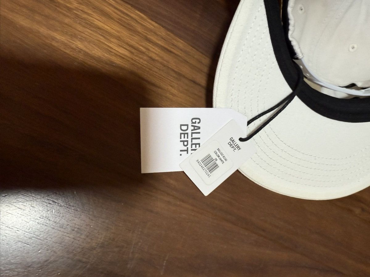 Gallery Dept. GALLERY DEPT. Logo Hat Cotton Cap Snapback White Embroidered Size ONE SIZE - 7 Thumbnail