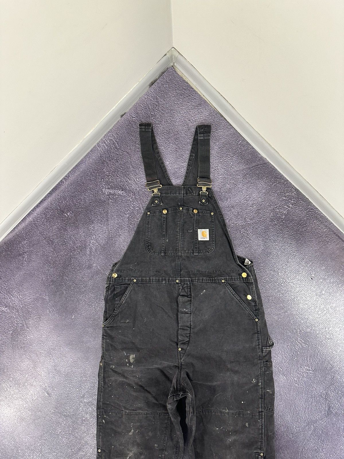 Carhartt Vintage 90s Carhartt Double Knee Black Work Overall Size US 40 / EU 56 - 5 Thumbnail