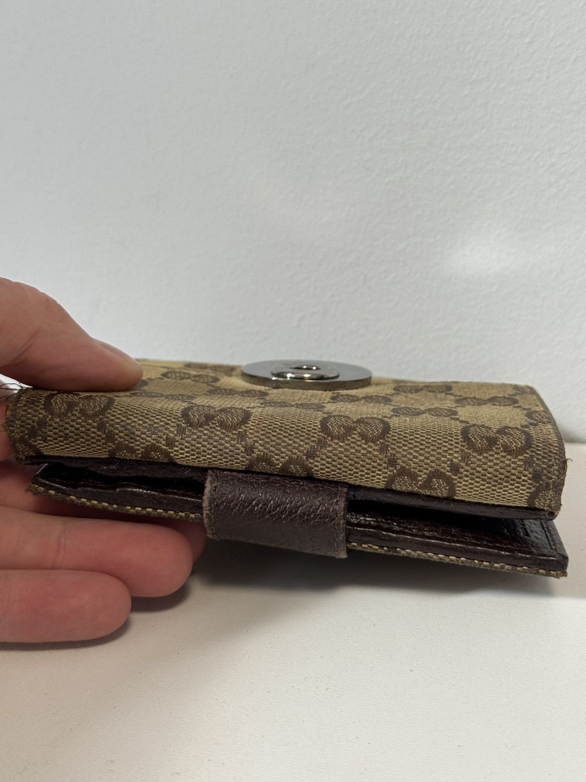 Gucci Authentic, Gucci Brown Mono Canvas Compact Bi-fold Size ONE SIZE - 9 Thumbnail