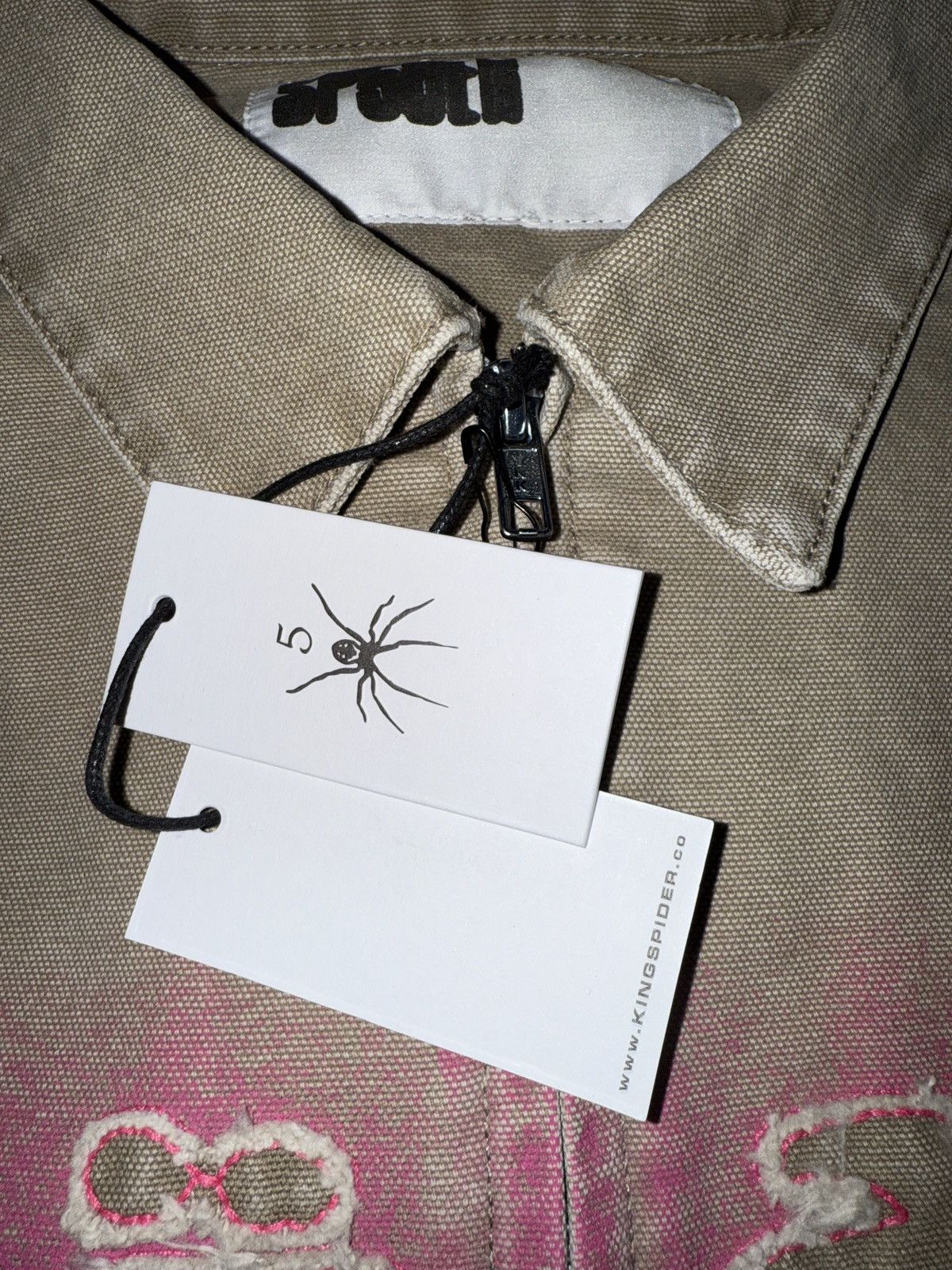 Sp5der Spider/Sp5der Worldwide Tan Canvas Work Jacket Size US S / EU 44-46 / 1 - 5 Thumbnail