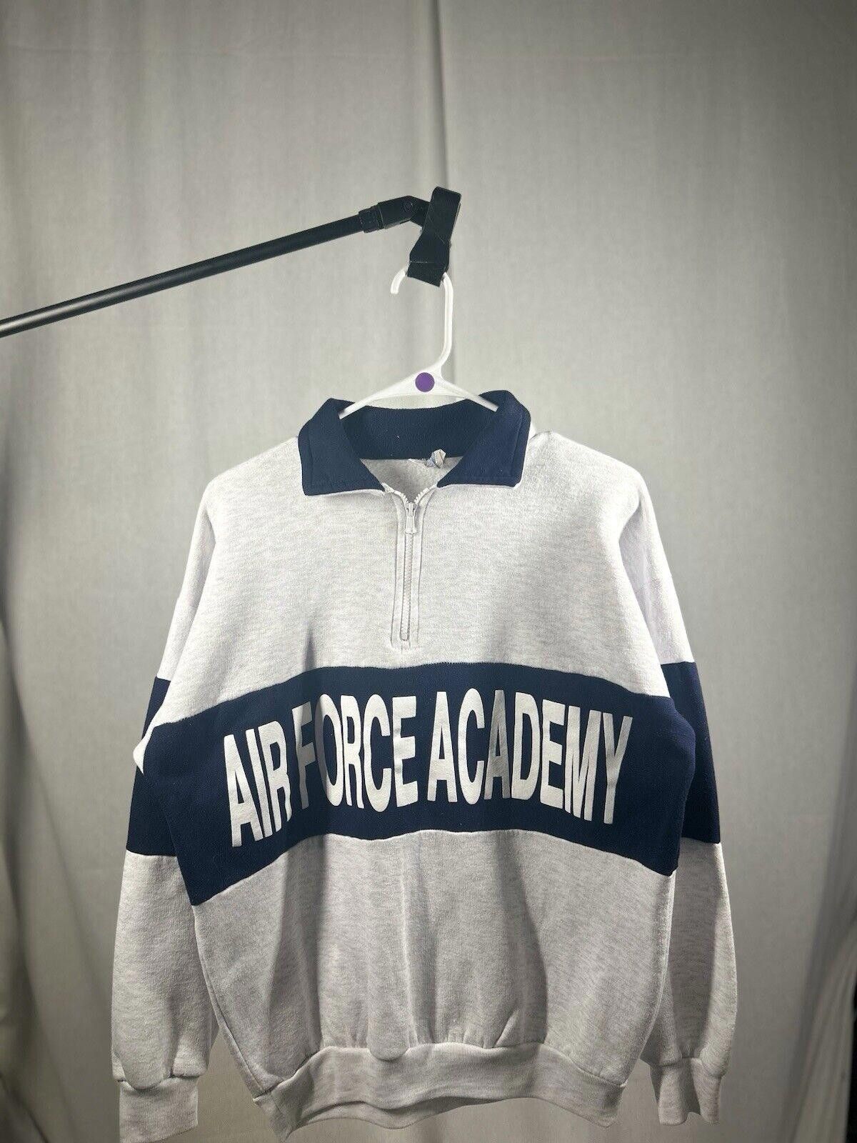 Designer VTG Air Force Academy 1/4 Zip Pullover Sweatshirt Size US 32 / EU 48 - 1 Thumbnail
