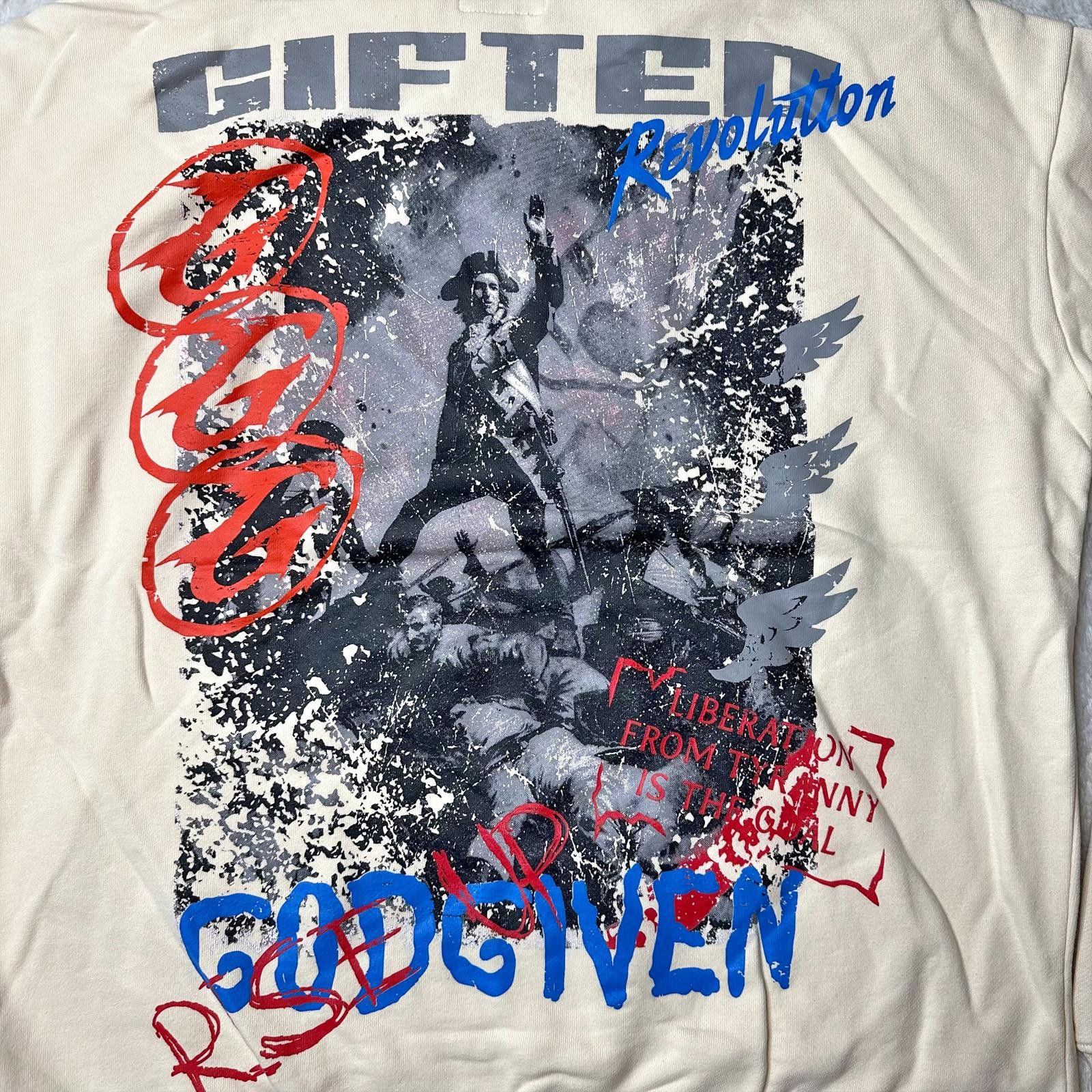 Other NWT GFTD LA Gifted God Given Revolution Hoodie Cream Mens M Size US M / EU 48-50 / 2 - 3 Thumbnail
