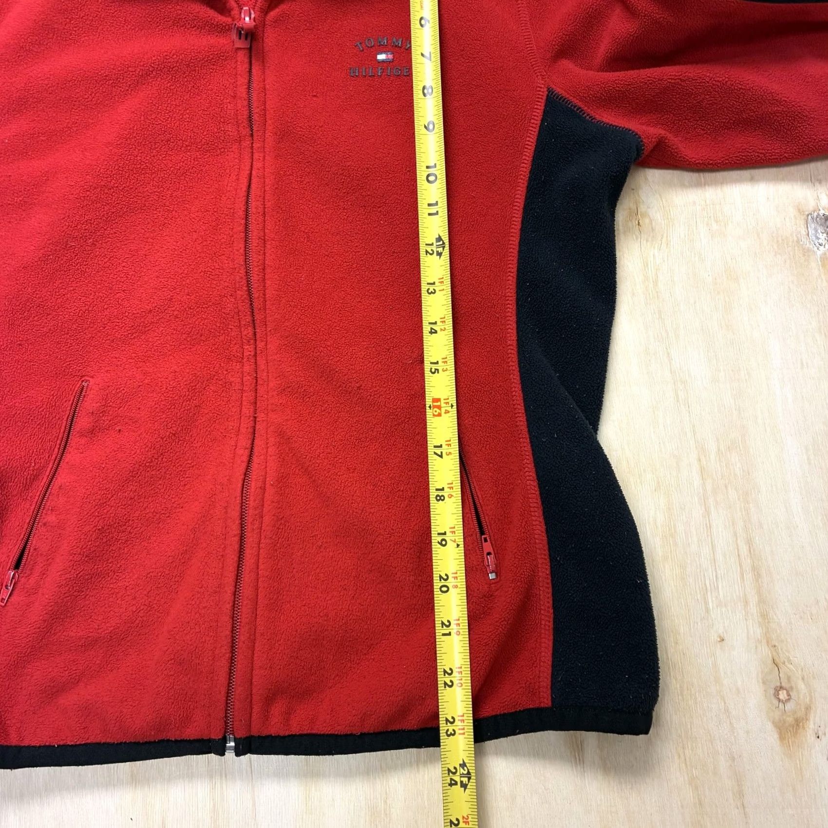 Tommy Hilfiger VINTAGE Tommy Hilfiger Jacket Mens Large Red Fleece Windbreaker Full Zip Size US L / EU 52-54 / 3 - 6 Thumbnail