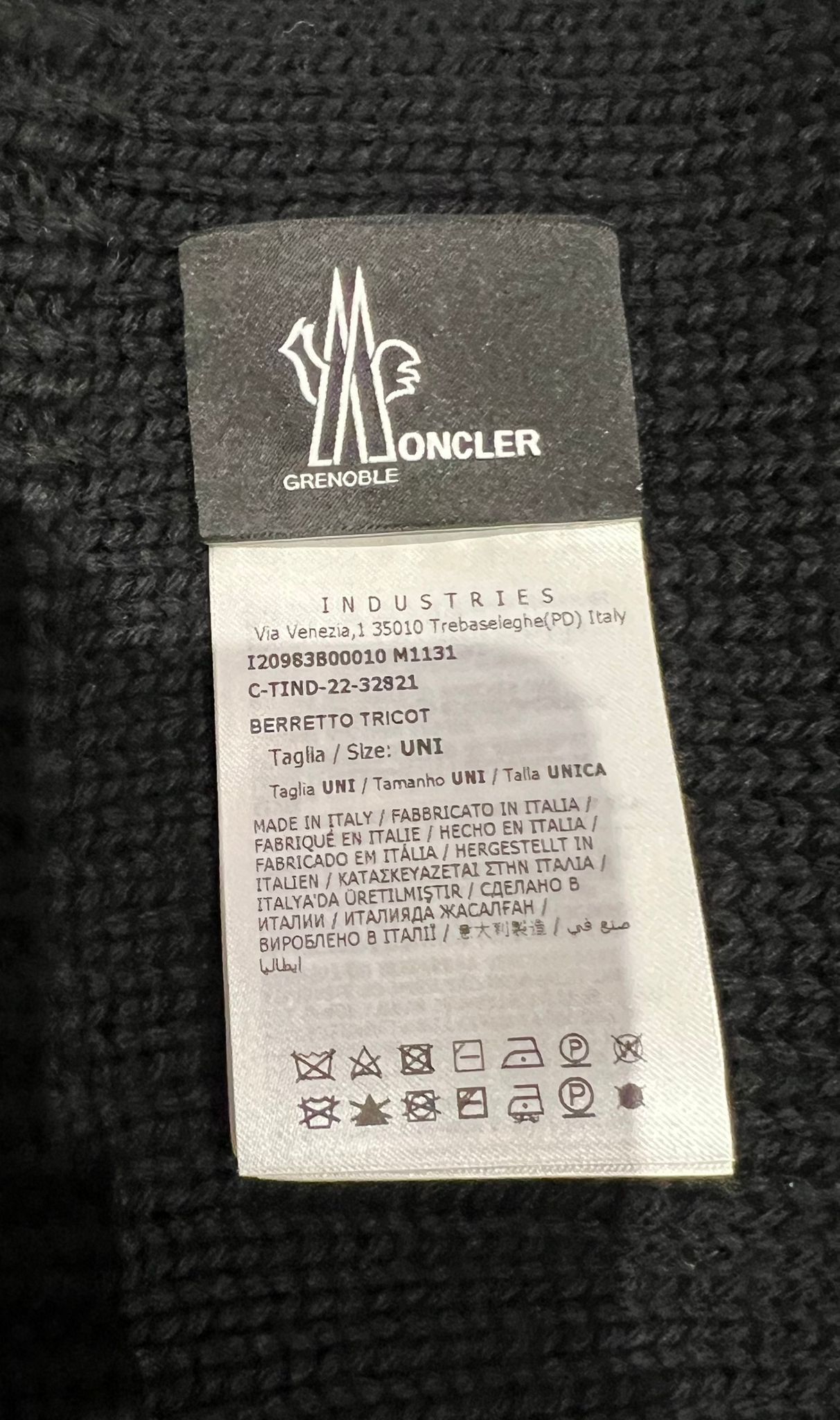 Moncler BNWT Moncler Grenoble black tricot beanie Size ONE SIZE - 2 Thumbnail