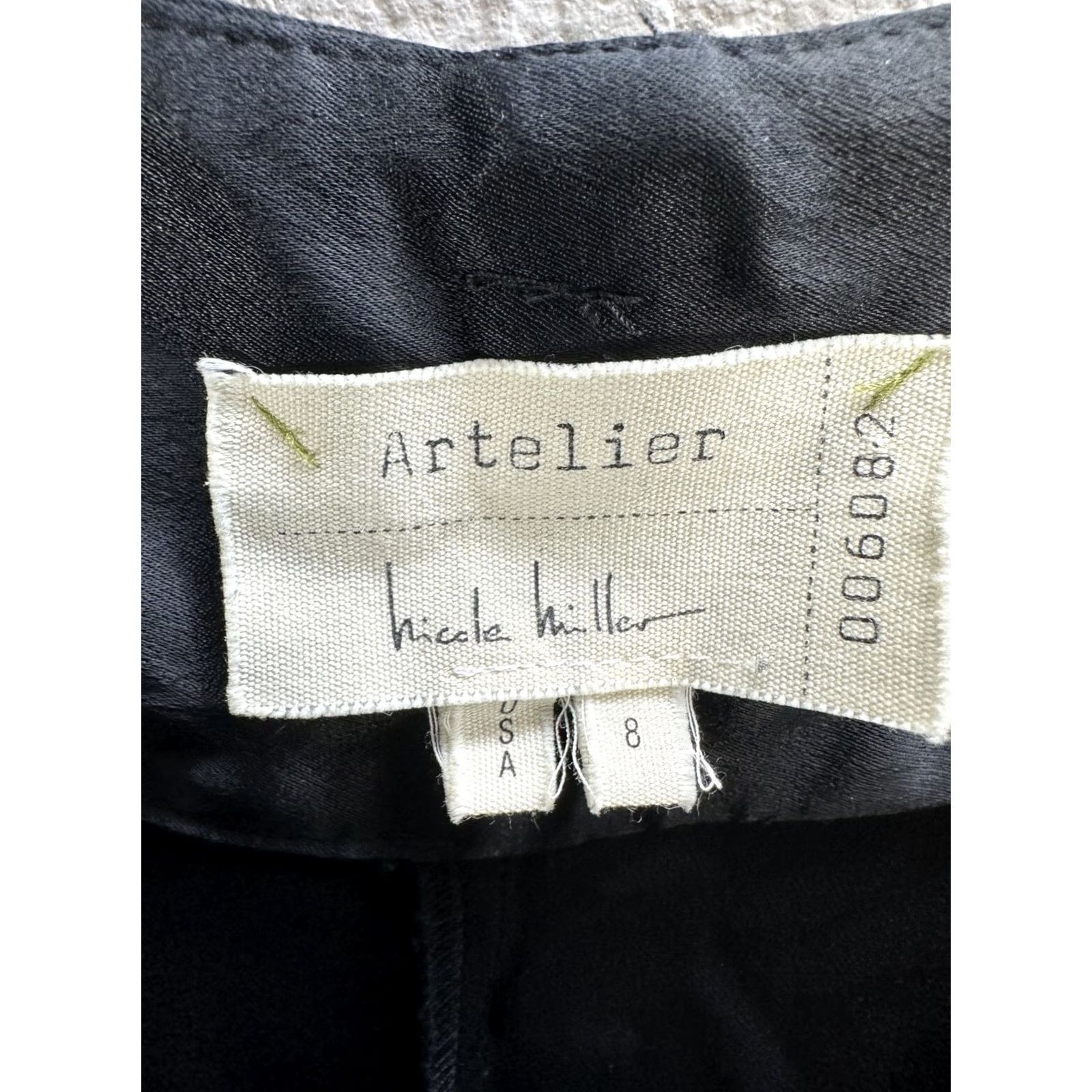 Nicole Miller Women’s Artelier Nicole Miller Black Viscose High Rise Dress Pants Size 8 Women’s XS-XXL Style: Dress Pants Mens Girls Size 30" / US 8 / IT 44 - 3 Thumbnail