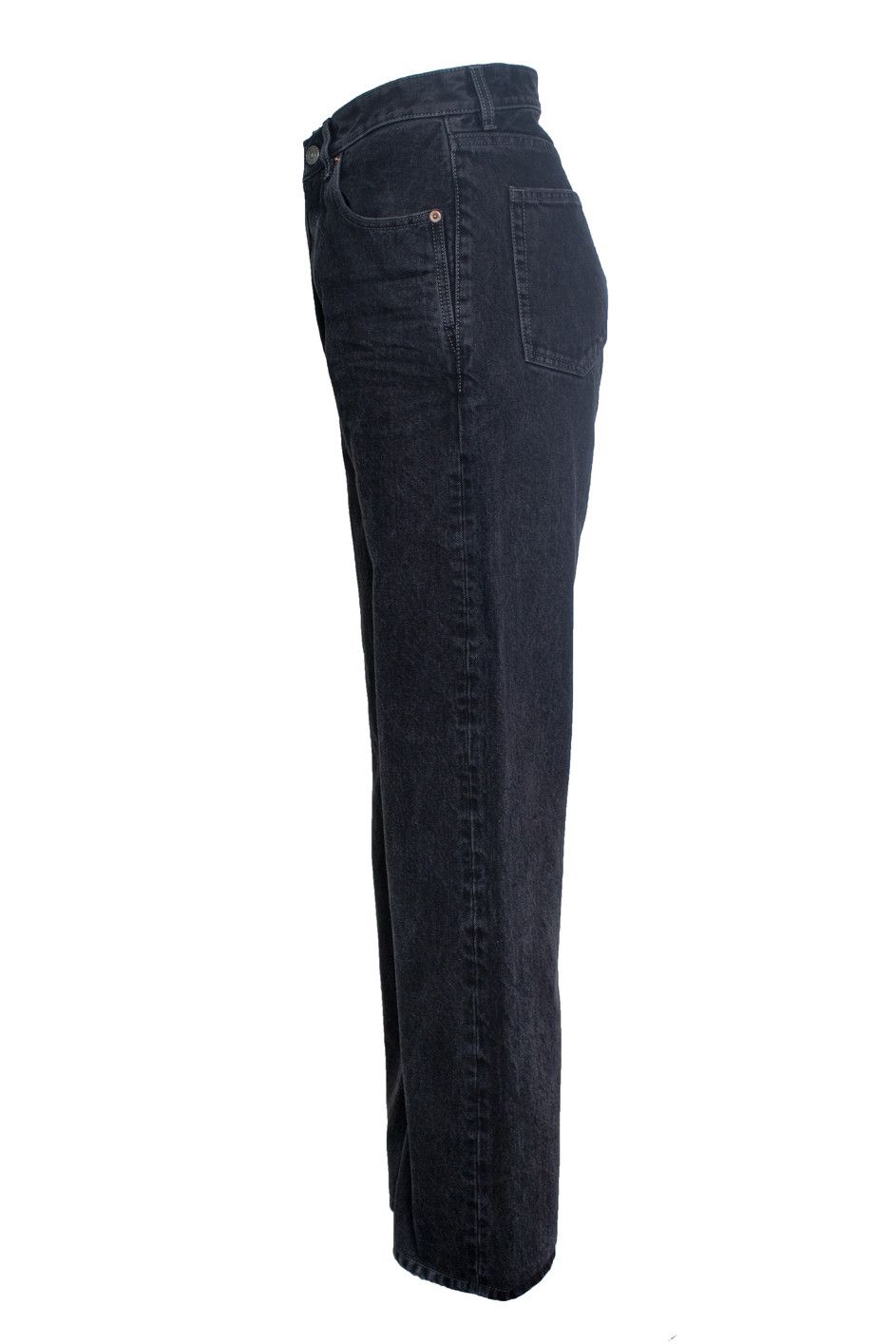 Saint Laurent Paris Saint Laurent, V waist long baggy jeans in black Size 28" / US 6 / IT 42 - 5 Thumbnail