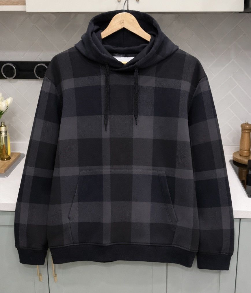 Burberry BURBERRY BLACK LABEL CRESTBRIDGE Black Checked Hoodie Size US L / EU 52-54 / 3 - 2 Thumbnail