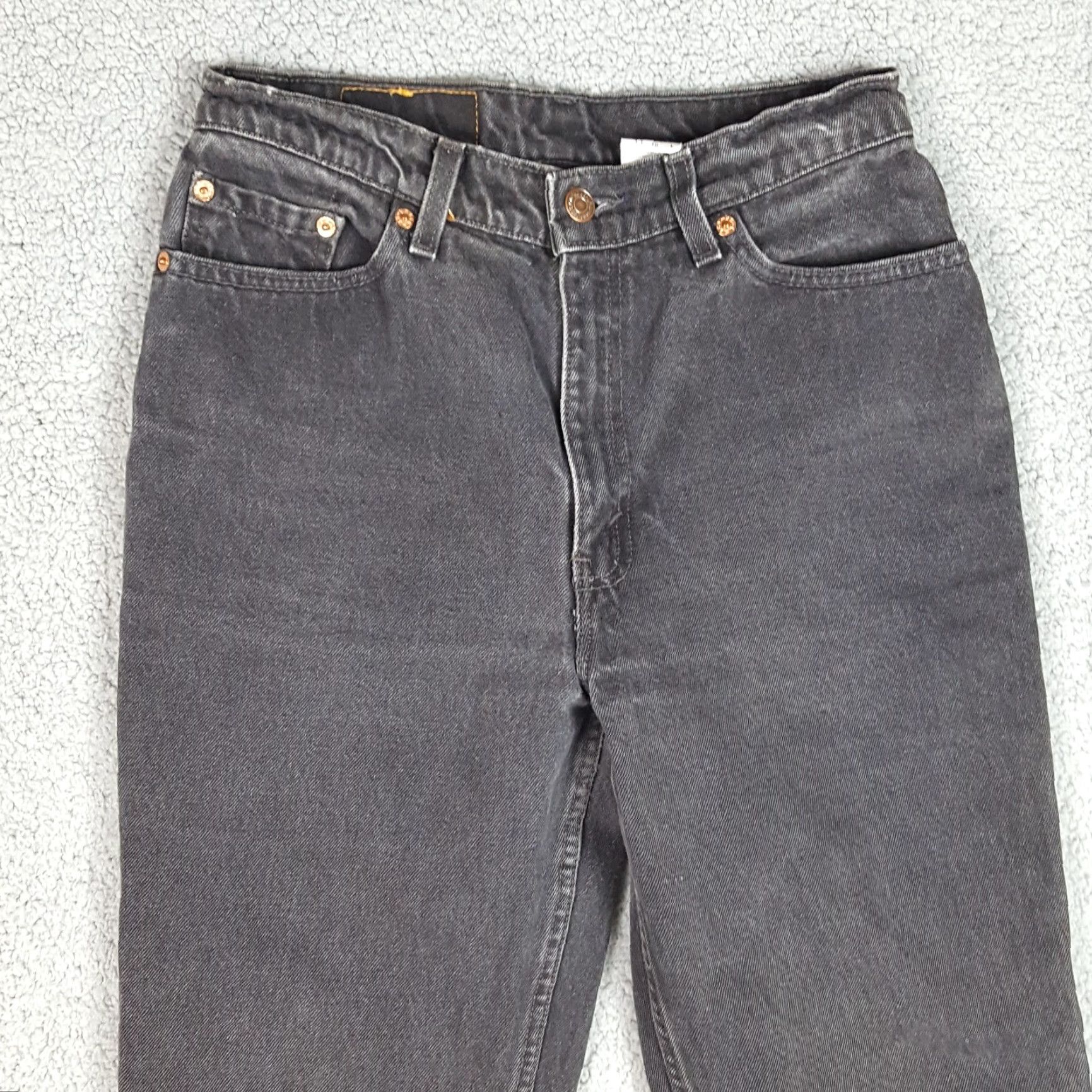 Levi's VINTAGE Levi's 512 Slim Fit Tapered Leg Jeans Women's Size 11 Jr Black Denim 90s Grunge Size 32" / US 10 / IT 46 - 2 Thumbnail