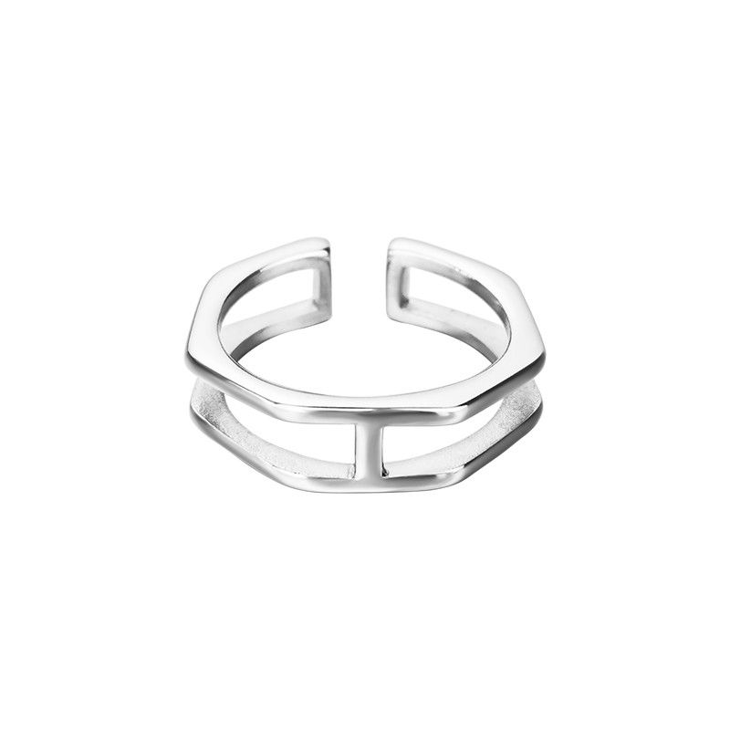 Jewelry X Modern Jewelry Rings Open Size Chrome Ring (Size 7-13) Size ONE SIZE - 5 Thumbnail