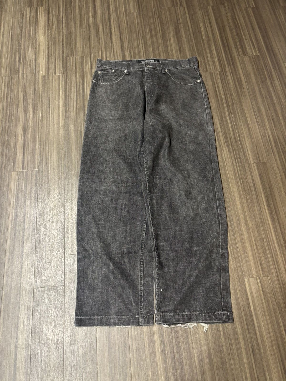 Southpole Vtg Y2K Southpole Baggy Jeans 36x30 Viva La Lucha Black Size US 36 / EU 52 - 2 Thumbnail