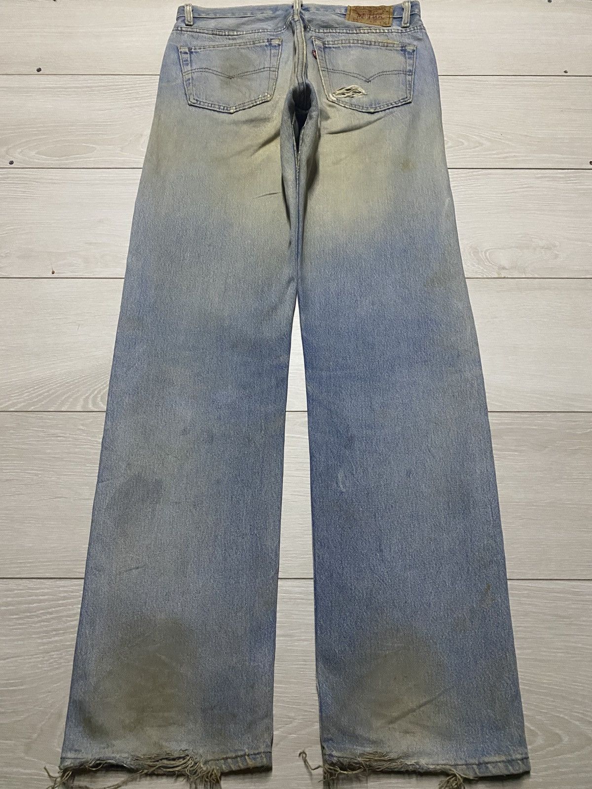 Levi's Vintage Levis 501xx 90s Grunge Distressed Jeans Size US 32 / EU 48 - 2 Thumbnail