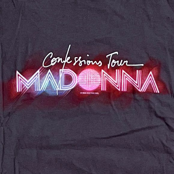 Vintage Madonna 2006 "Confessions Tour" M Slate Tee Size US XXL / EU 58 / 5 - 4 Thumbnail