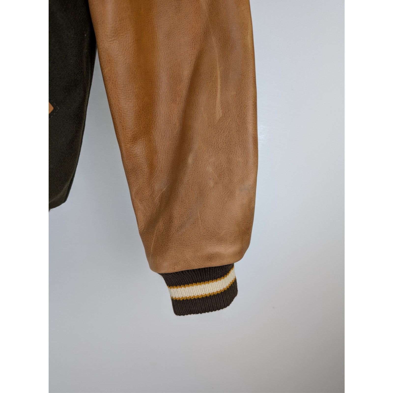 Dehen 1920 o1rshd1 CC20 Varsity Jacket brown melton wool antique brandy Size US M / EU 48-50 / 2 - 6 Thumbnail