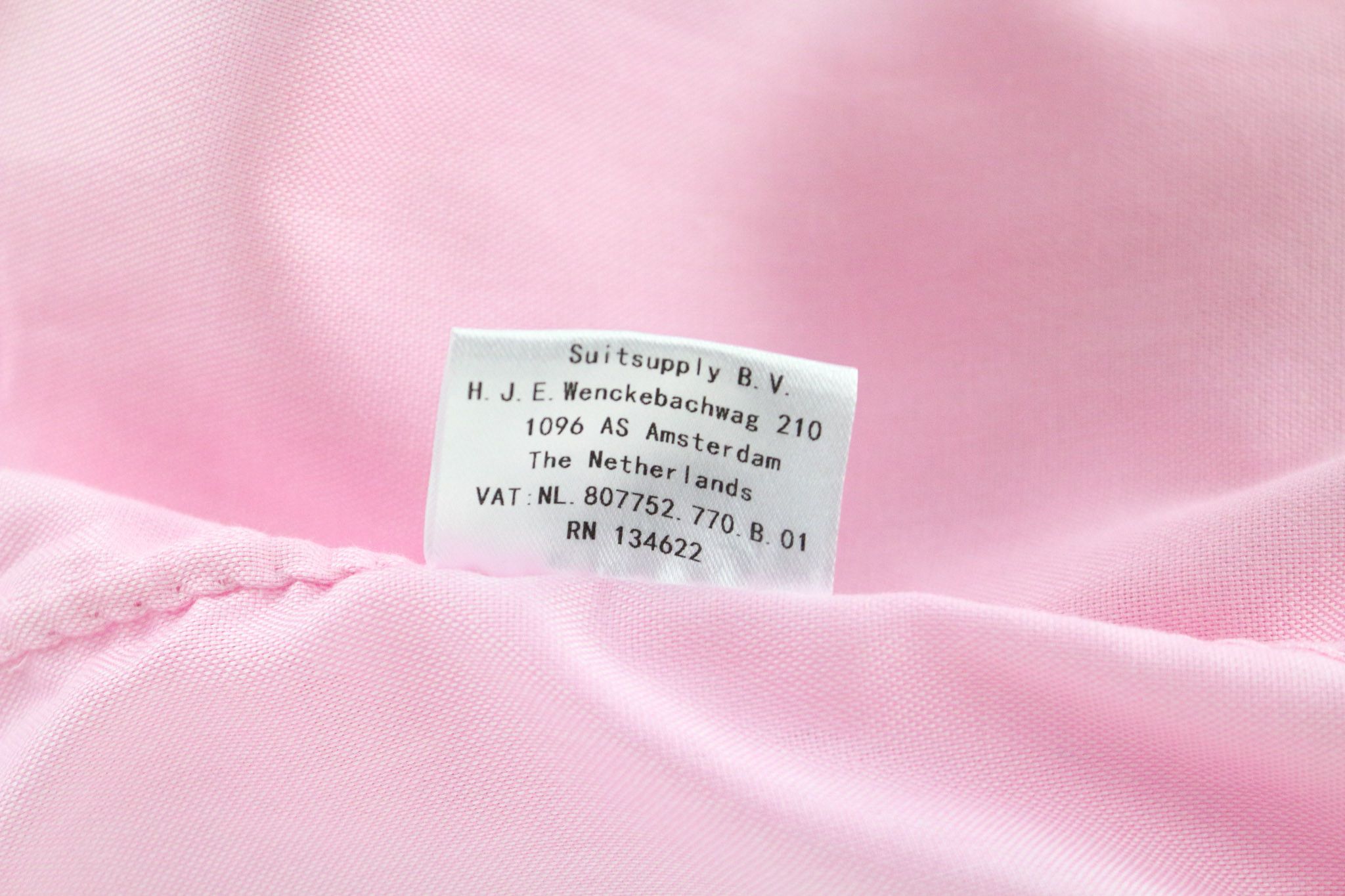 Suitsupply ~2XL Pink Cotton Cutaway Collar Shirt 72848 Size US XXL / EU 58 / 5 - 6 Thumbnail