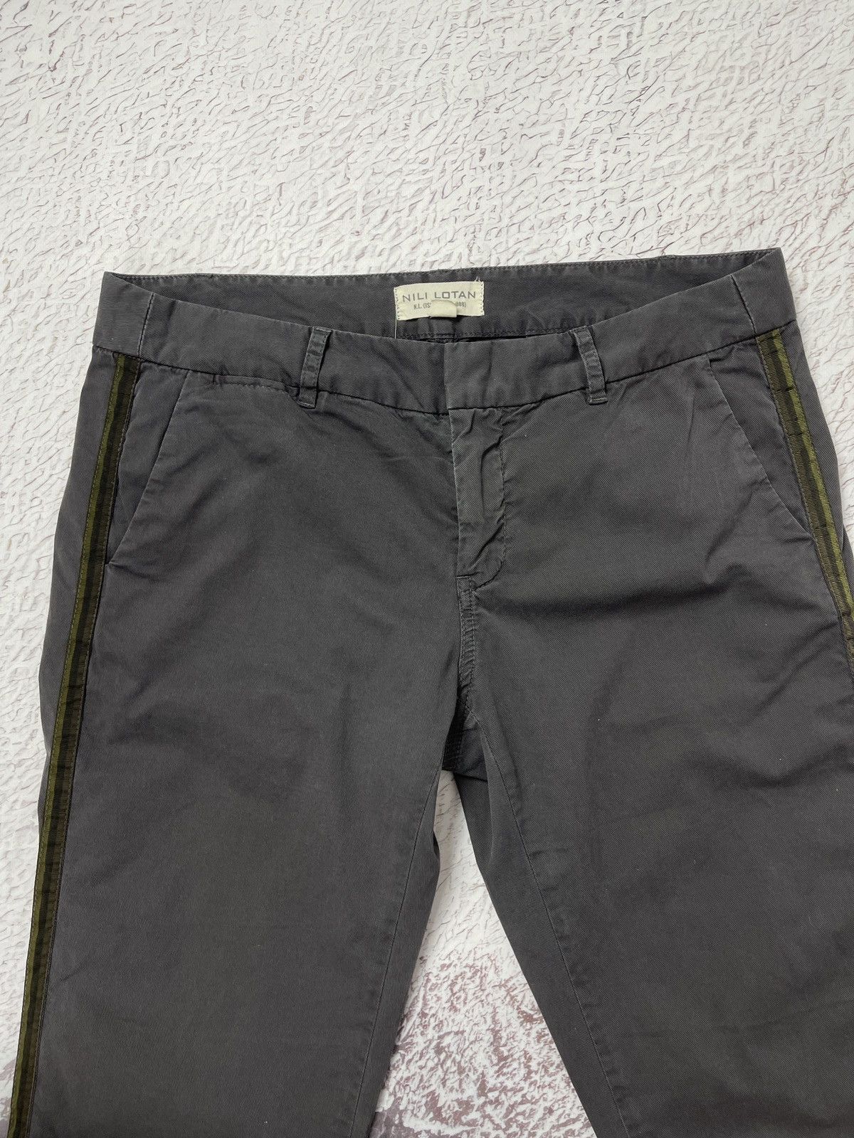 Nili Lotan Nili Lotan Pants Grey Drop Crotch Baggy Trousers Side Stripe Size 30" / US 8 / IT 44 - 10 Thumbnail