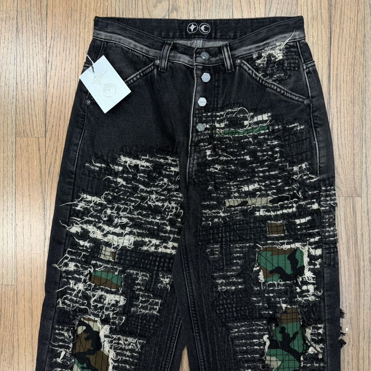 Thug Club Thug Club Vintage Stitched Camo Denim Pants Black Size US 28 / EU 44 - 3 Thumbnail