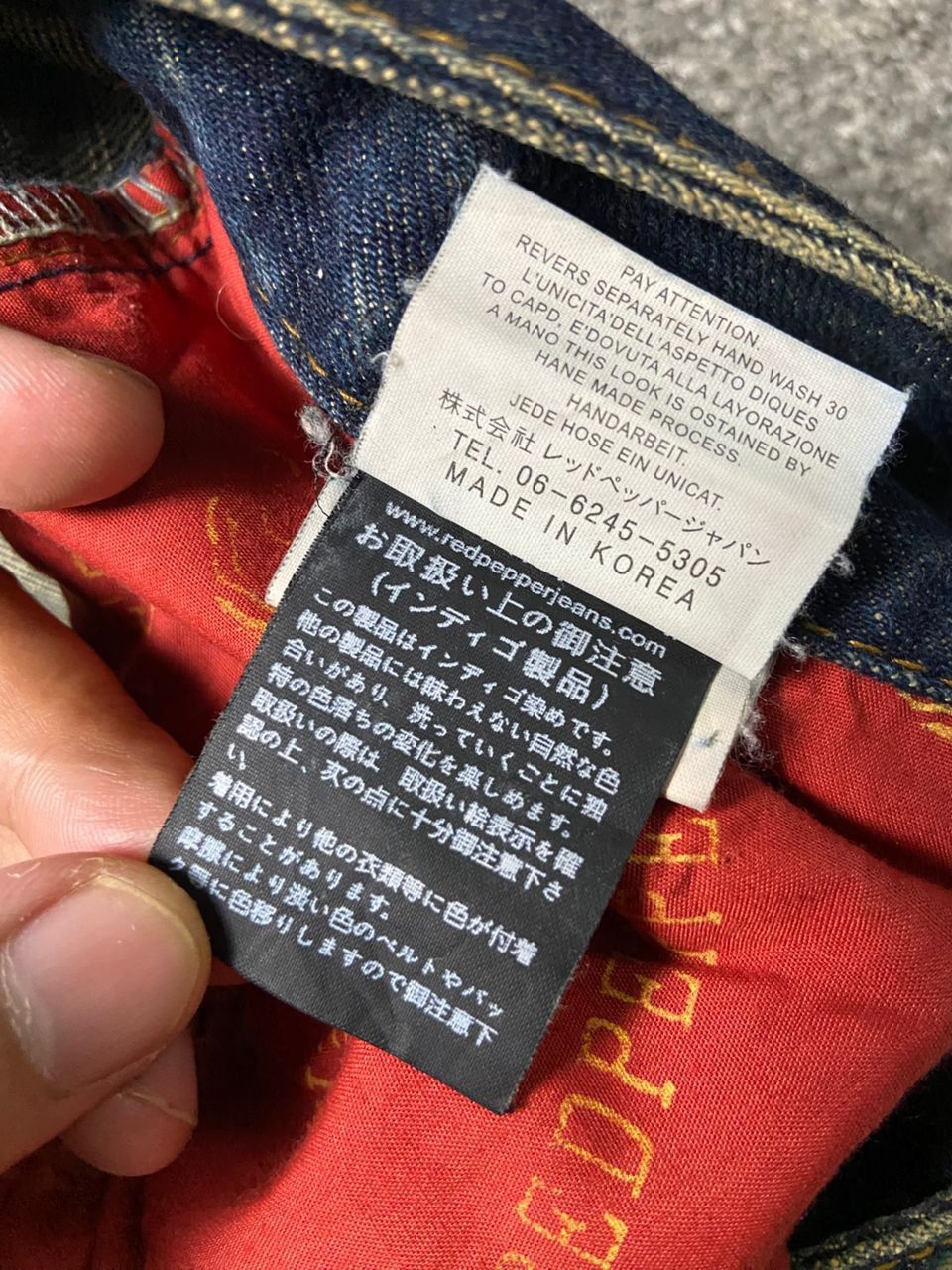 Japanese Brand 🔥Vintage RED PEPPER Distressed Denim Jeans🔥 (136) Size US 32 / EU 48 - 7 Thumbnail