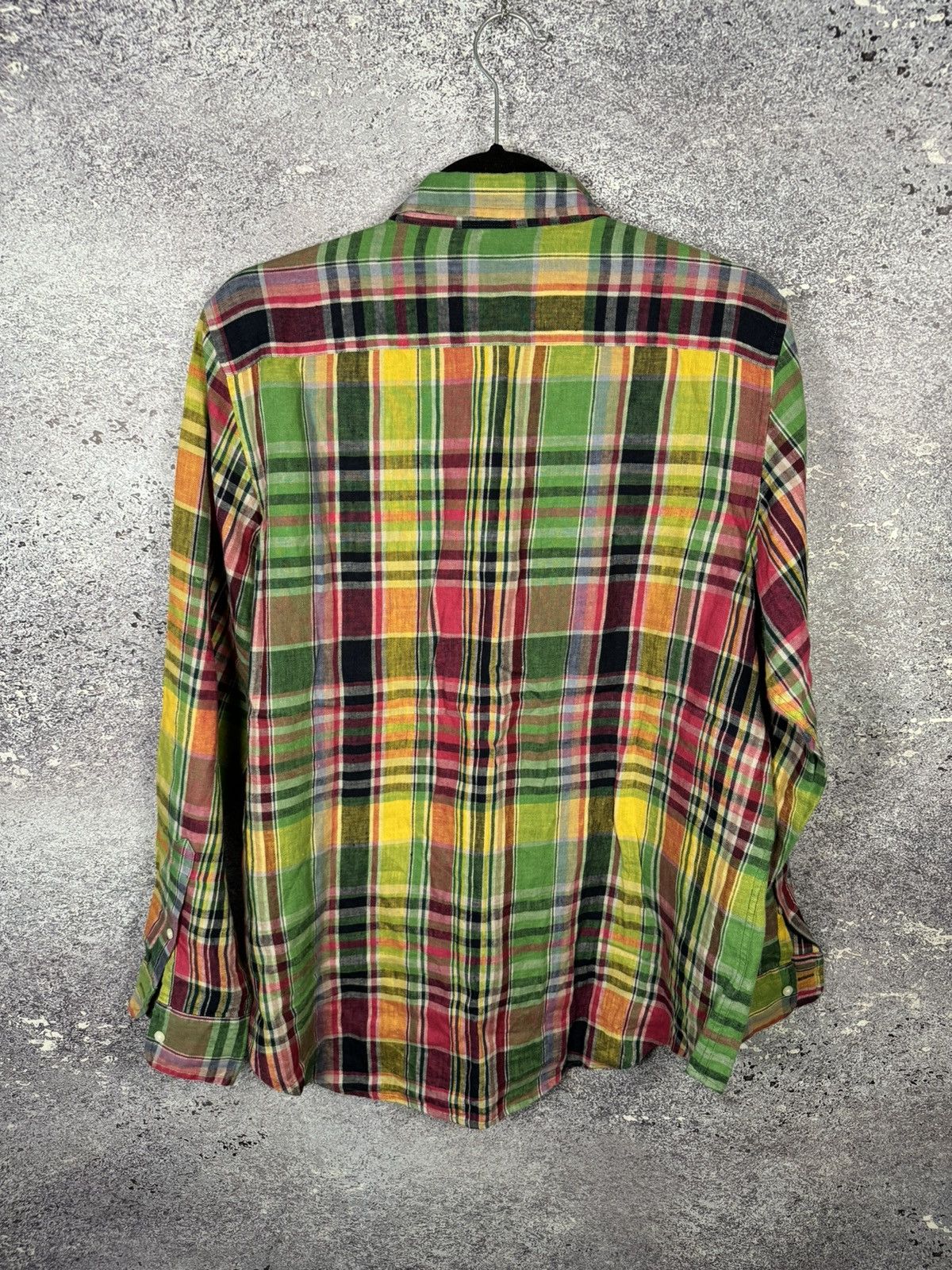 Polo Ralph Lauren Lauren Ralph Lauren 100% Linen Check Shirt Button Up Large Size US L / EU 52-54 / 3 - 16 Thumbnail