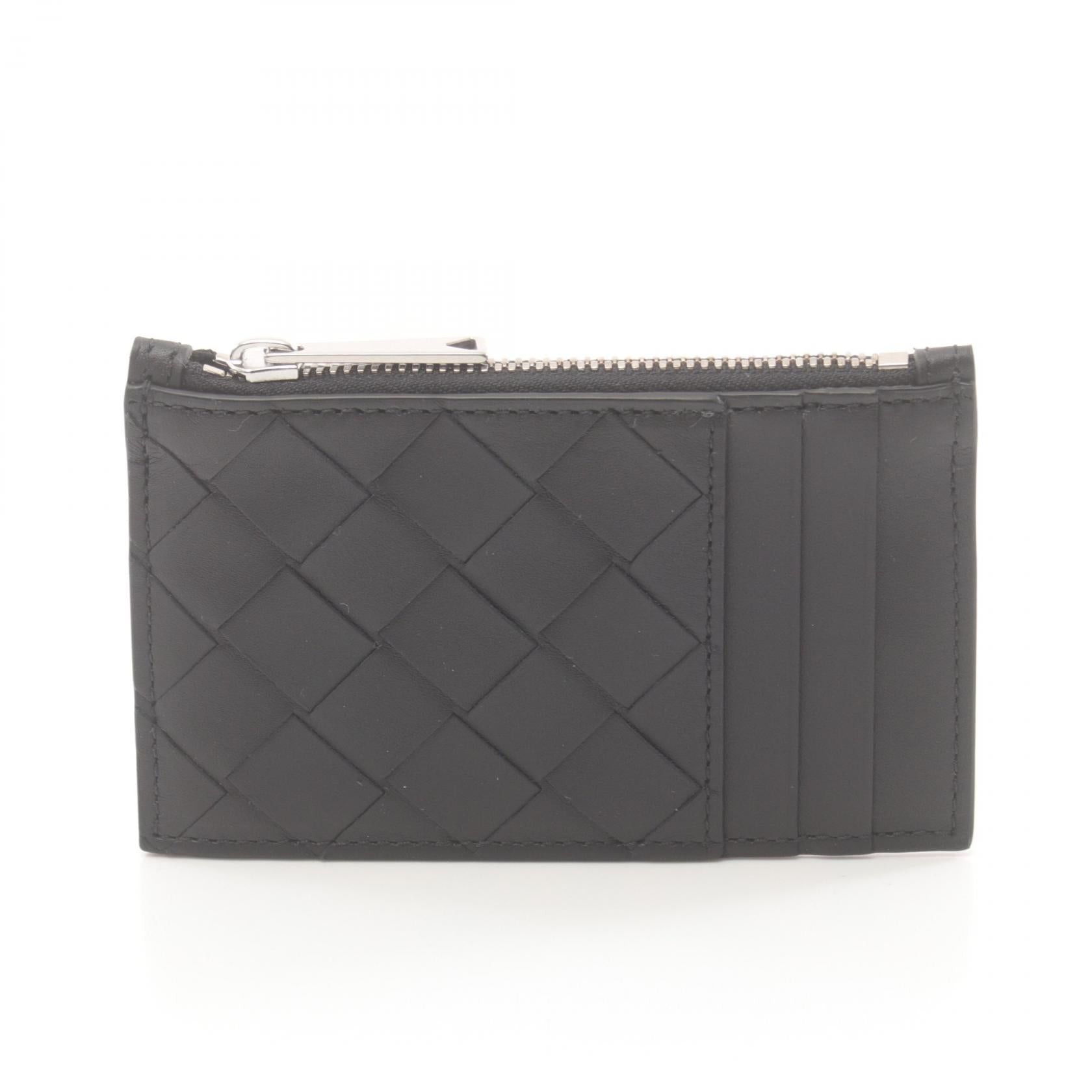 Bottega Veneta Bottega Veneta Intrecciato Coin Purse Leather Black Size ONE SIZE - 1 Thumbnail